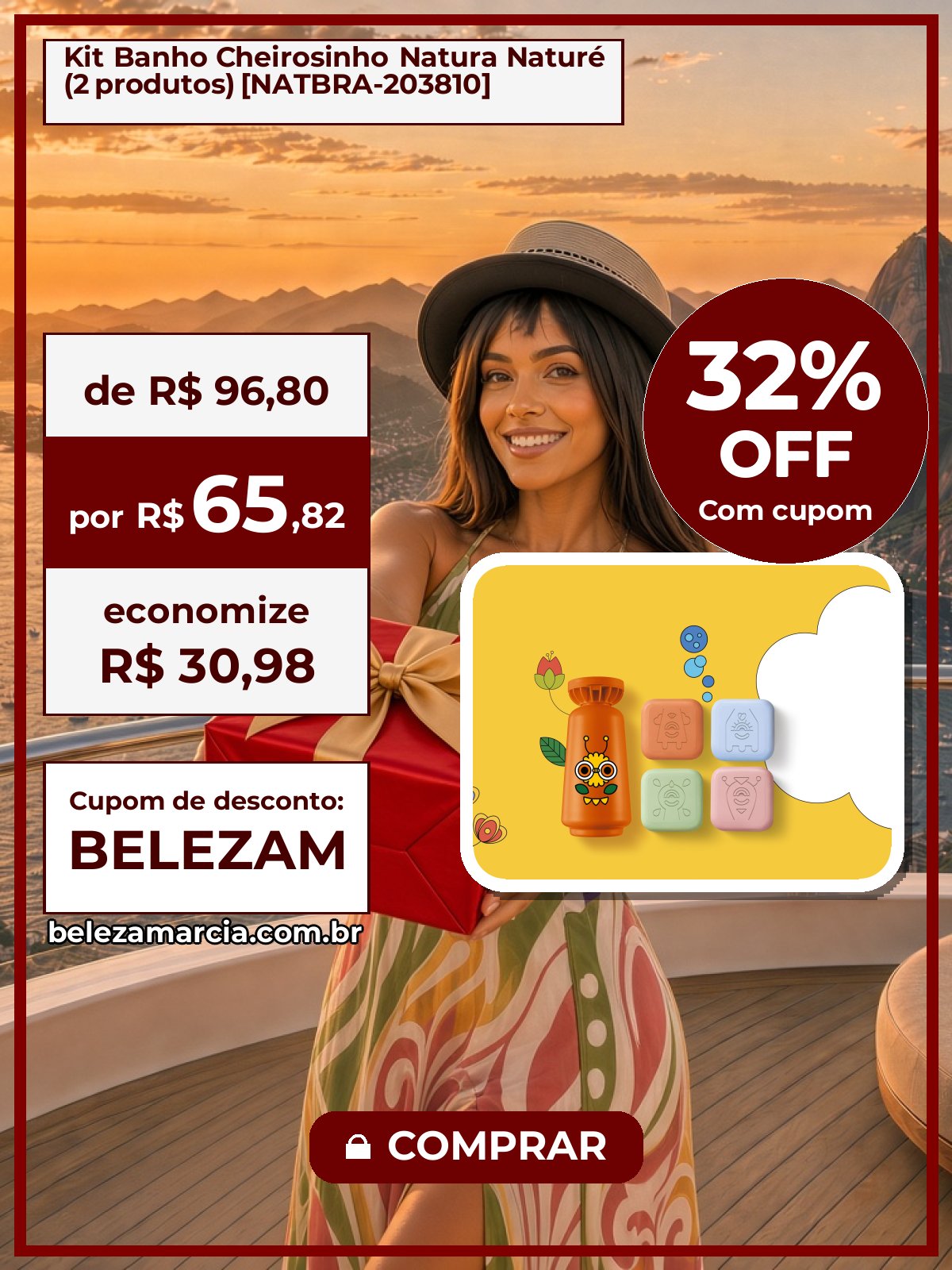 Kit Banho Cheirosinho Natura Naturé (2 produtos) [NATBRA-203810]