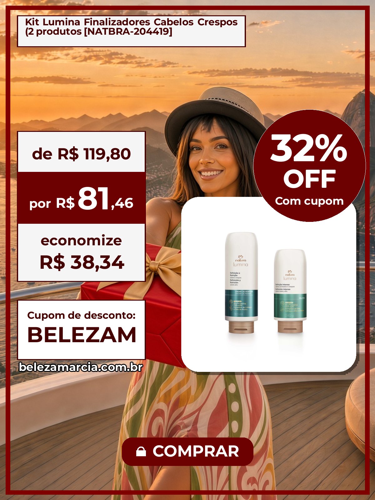 Kit Lumina Finalizadores Cabelos Crespos (2 produtos [NATBRA-204419]