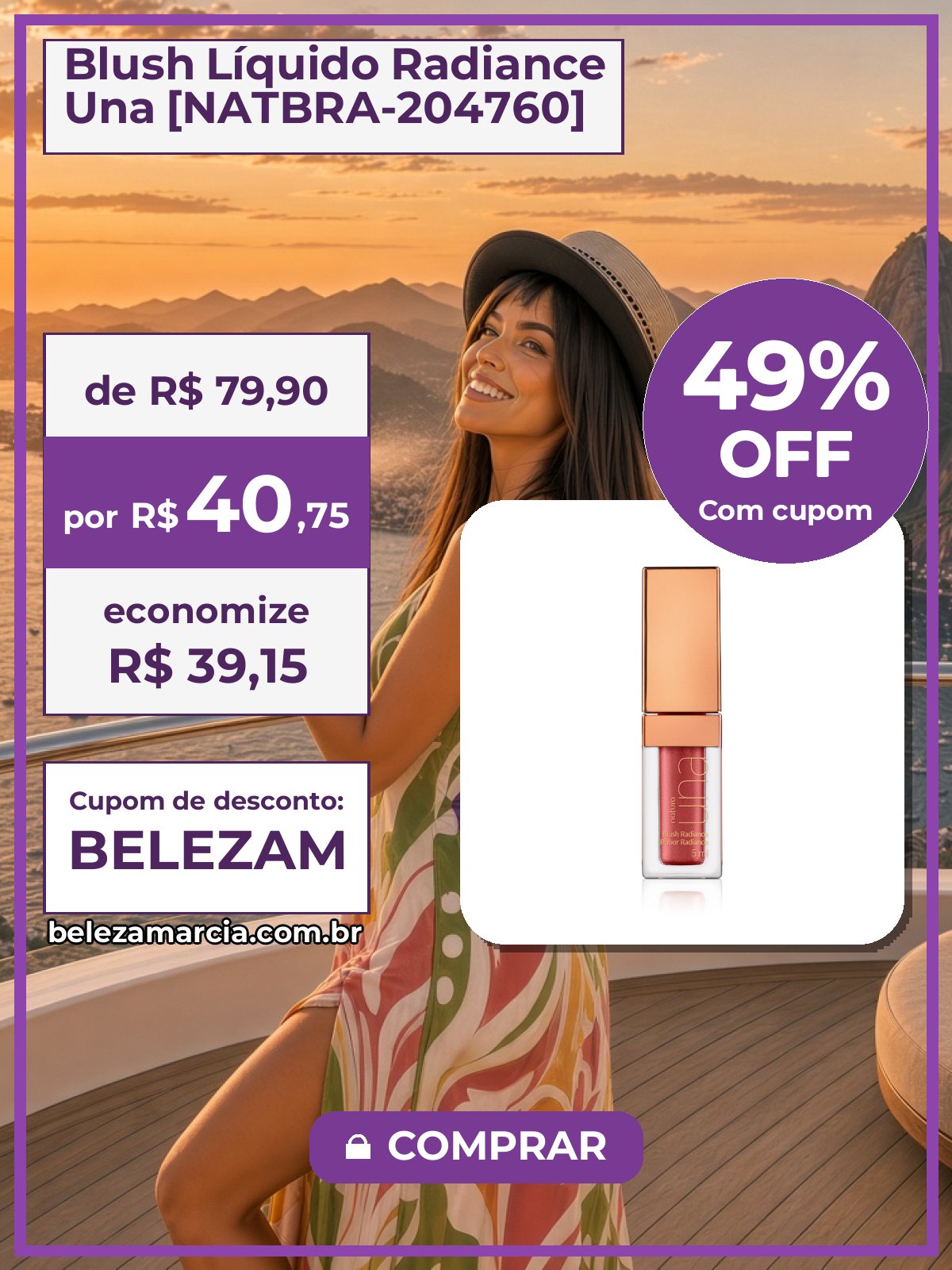Blush Líquido Radiance Una [NATBRA-204760]