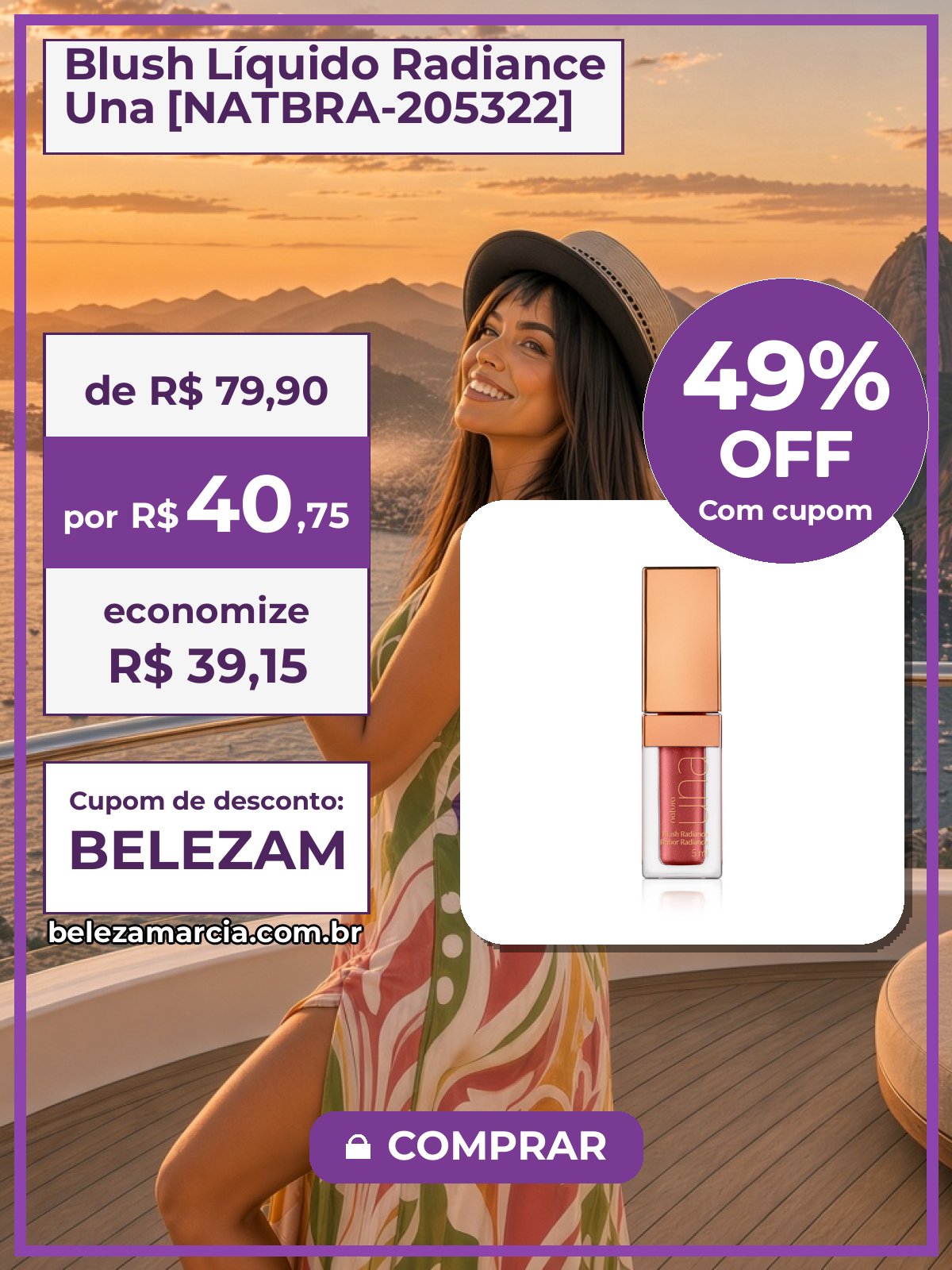 Blush Líquido Radiance Una [NATBRA-205322]