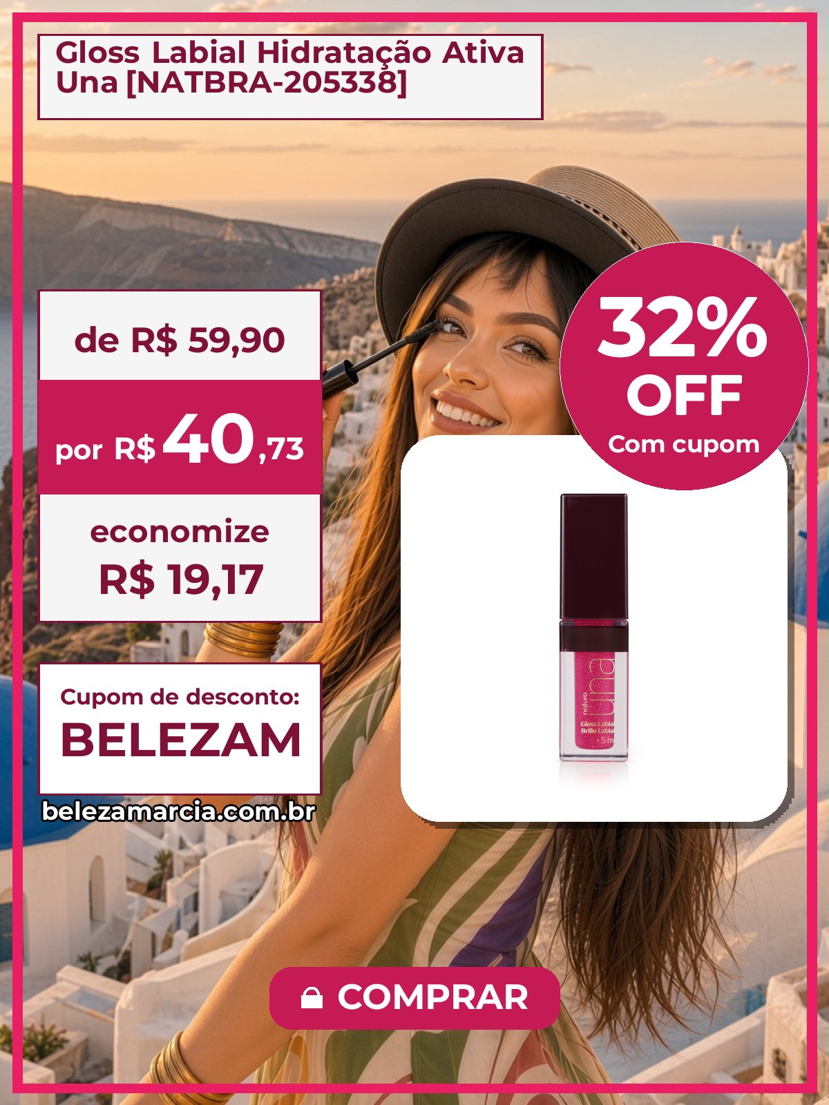 Gloss Labial Hidratação Ativa Una [NATBRA-205338]