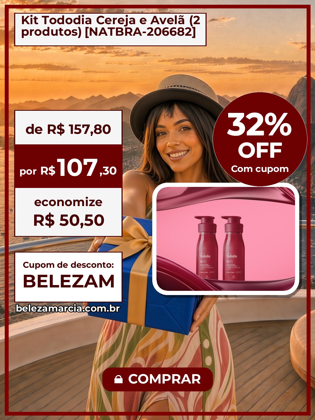 Kit Tododia Cereja e Avelã (2 produtos) [NATBRA-206682]