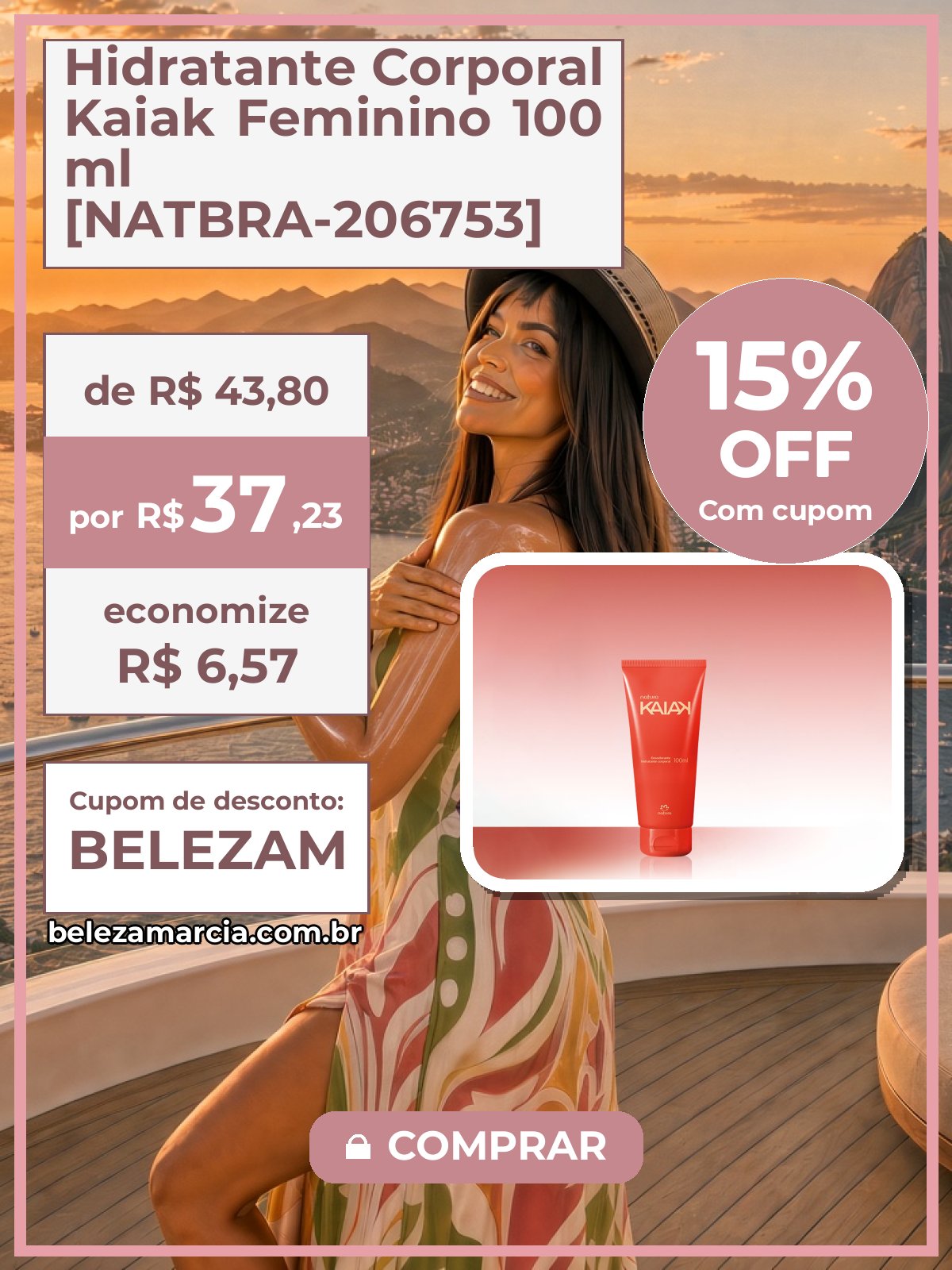 Hidratante Corporal Kaiak Feminino 100 ml [NATBRA-206753]
