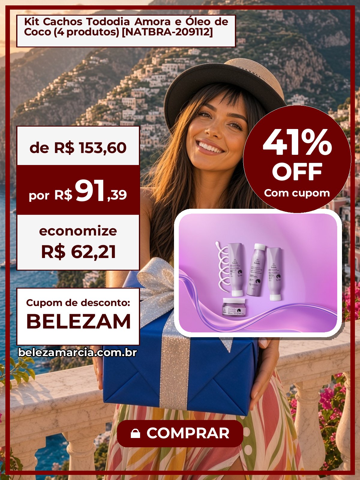 Kit Cachos Tododia Amora e Óleo de Coco (4 produtos) [NATBRA-209112]