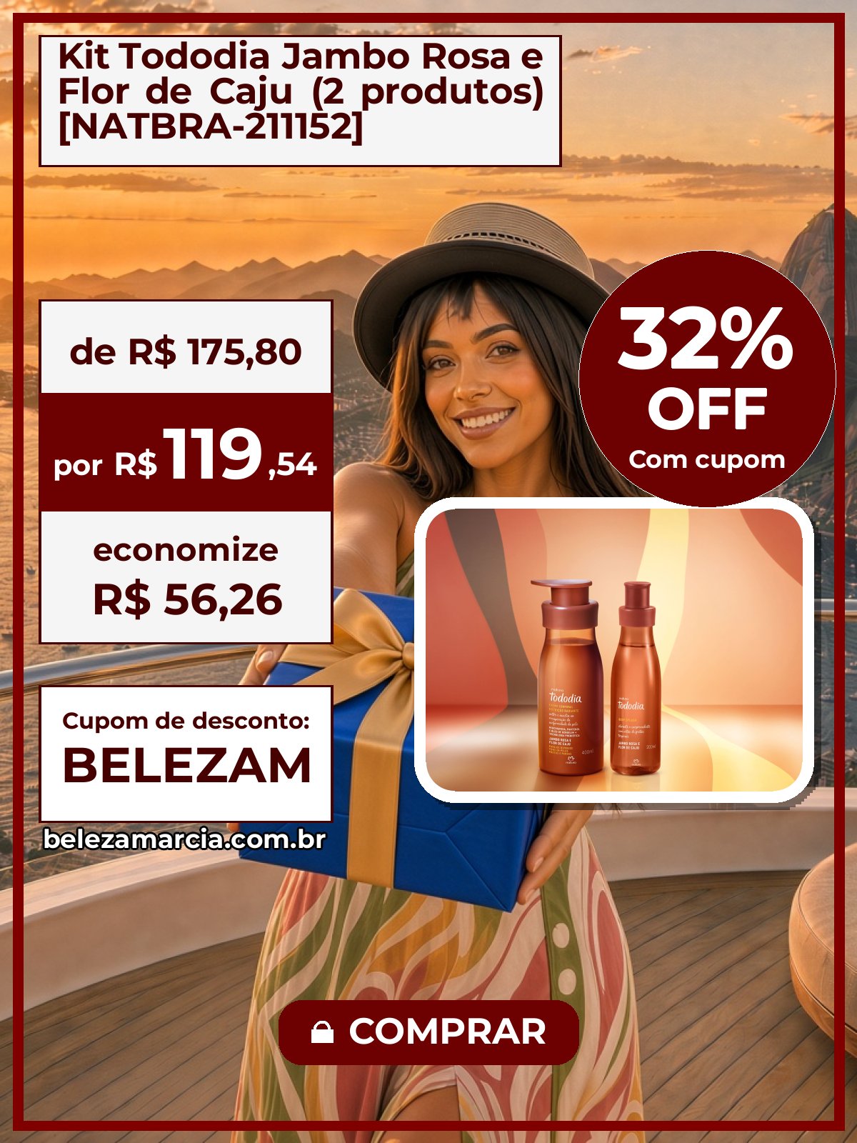 Kit Tododia Jambo Rosa e Flor de Caju (2 produtos) [NATBRA-211152]