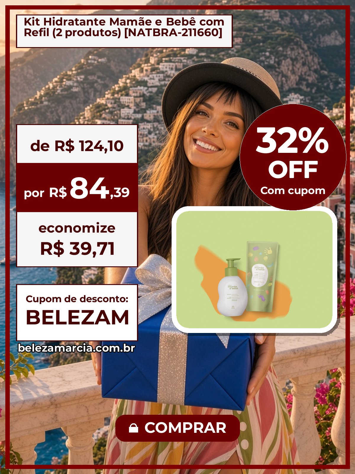 Kit Hidratante Mamãe e Bebê com Refil (2 produtos) [NATBRA-211660]