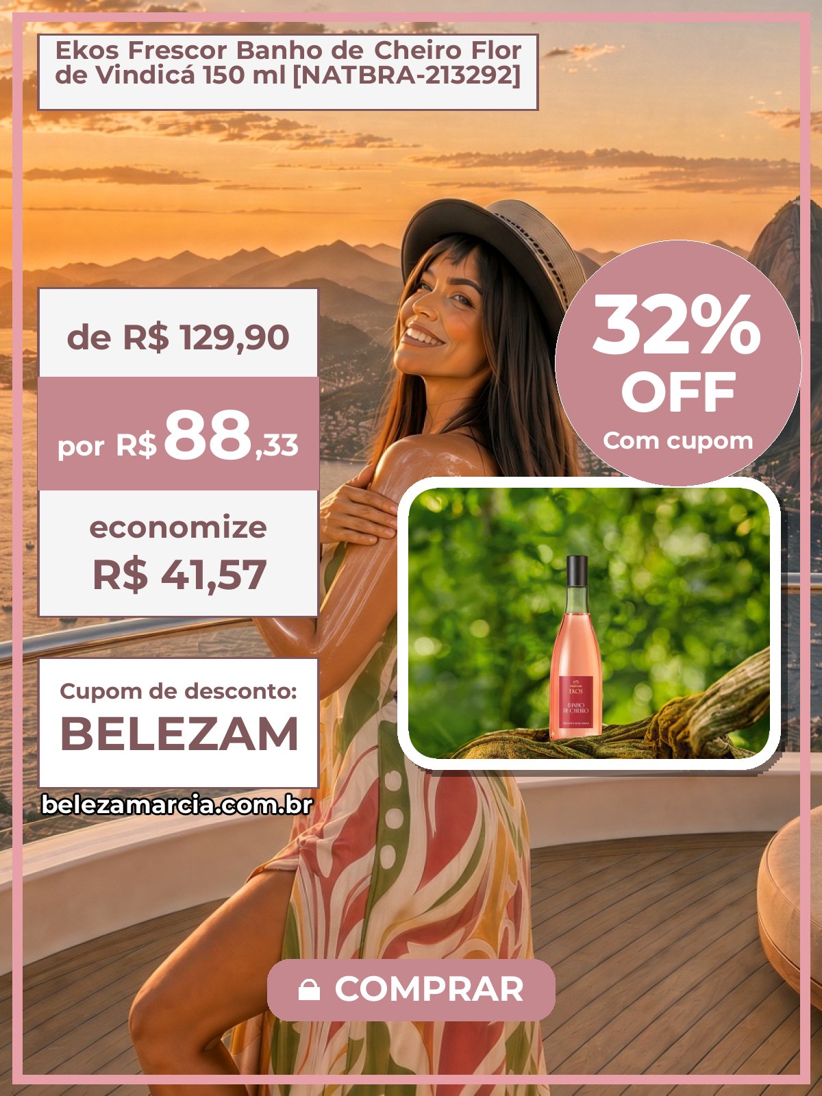 Ekos Frescor Banho de Cheiro Flor de Vindicá 150 ml [NATBRA-213292]