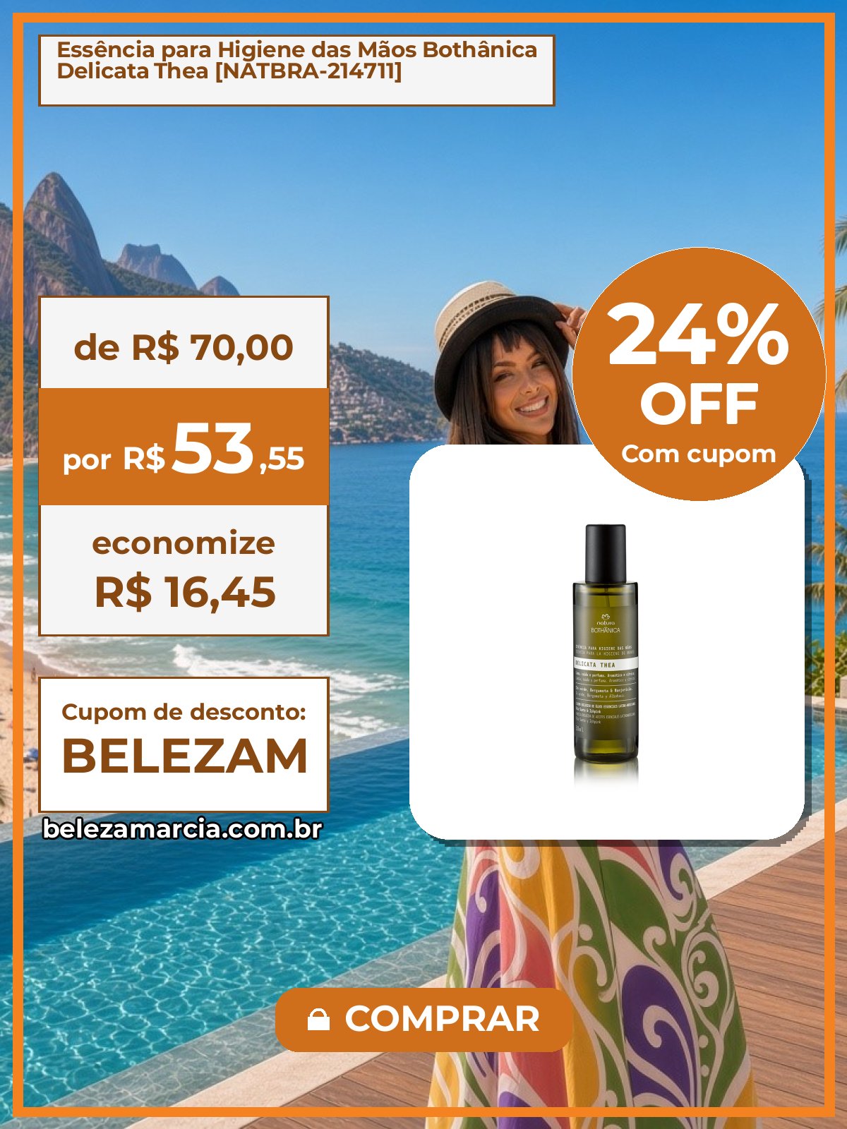 Essência para Higiene das Mãos Bothânica Delicata Thea [NATBRA-214711]
