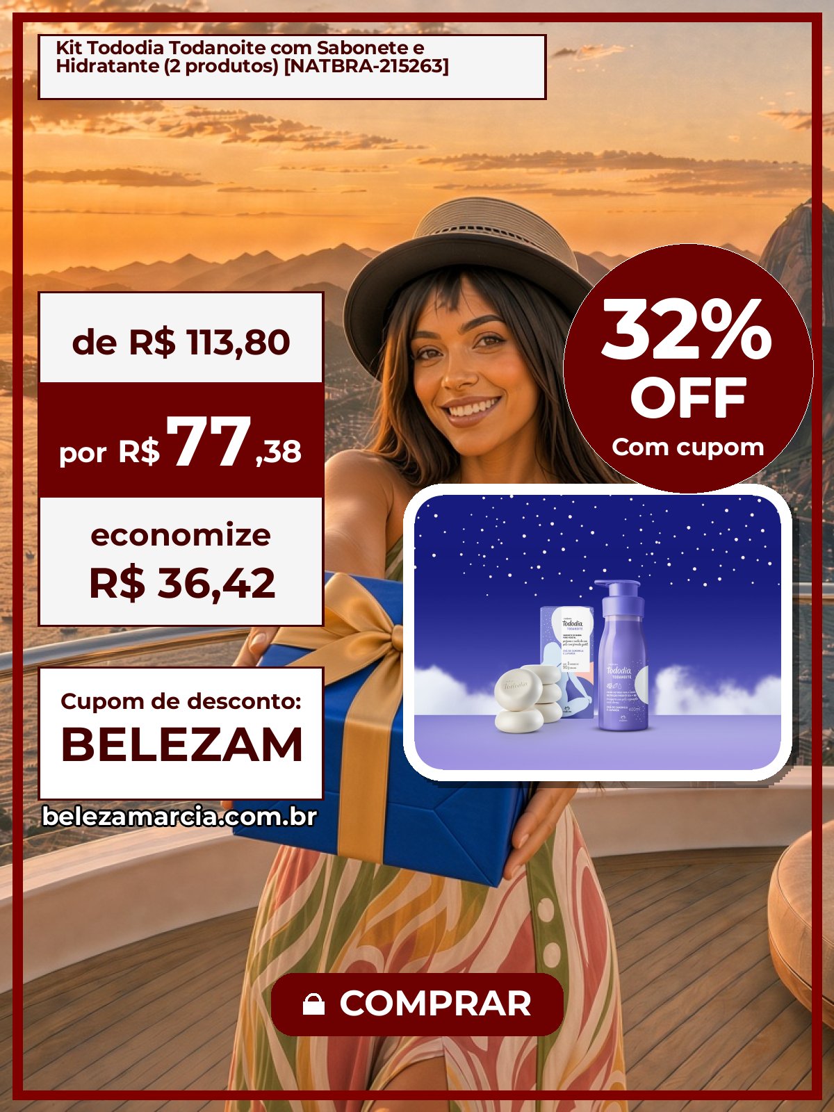 Kit Tododia Todanoite com Sabonete e Hidratante (2 produtos) [NATBRA-215263]