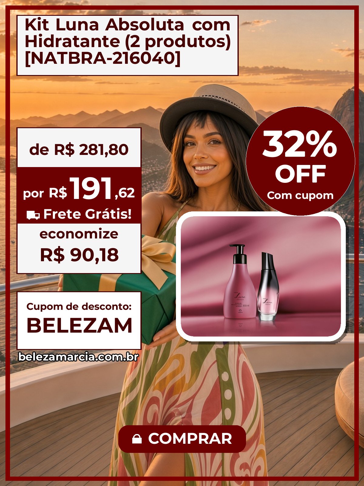 Kit Luna Absoluta com Hidratante (2 produtos) [NATBRA-216040]