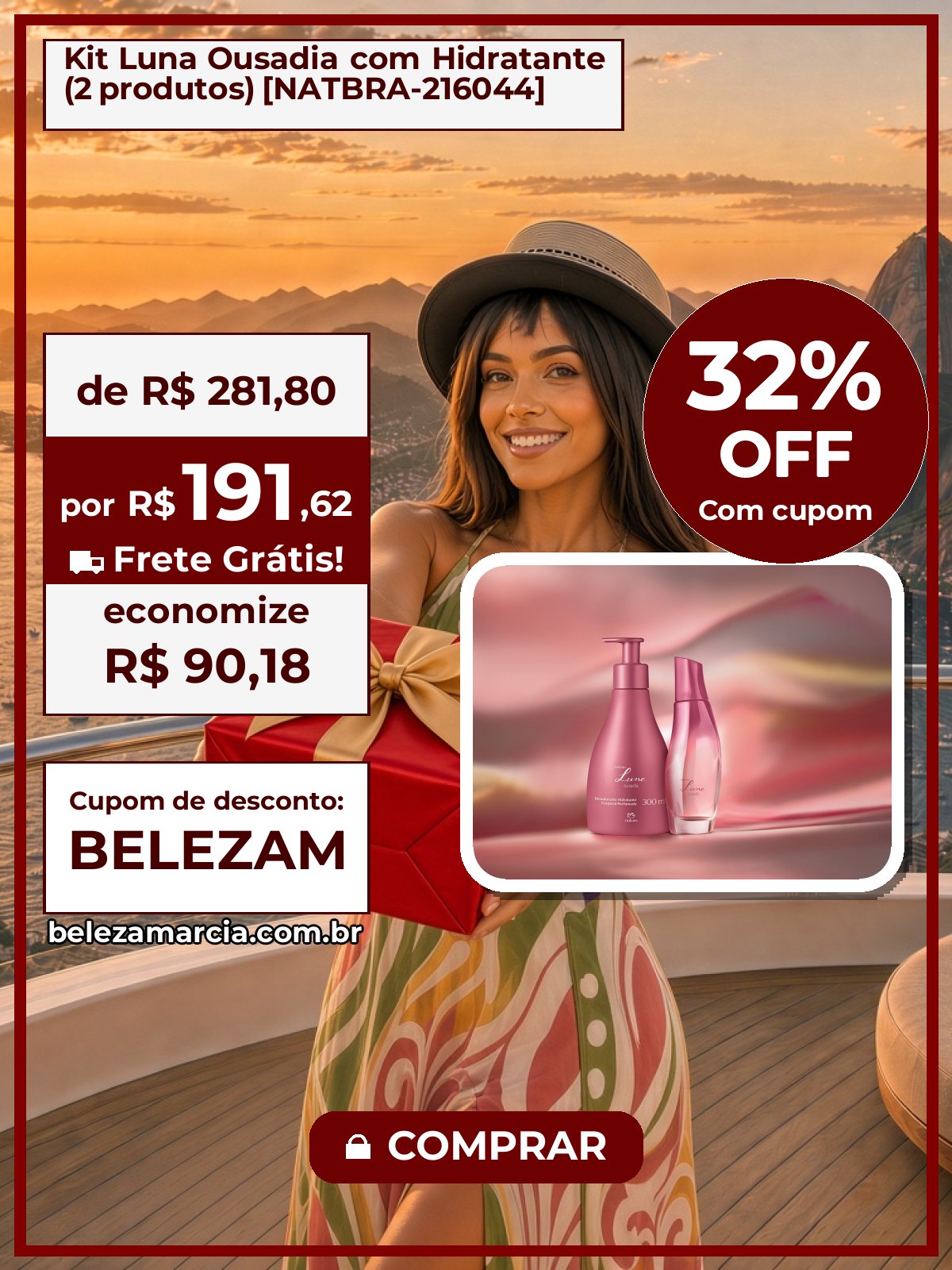 Kit Luna Ousadia com Hidratante (2 produtos) [NATBRA-216044]