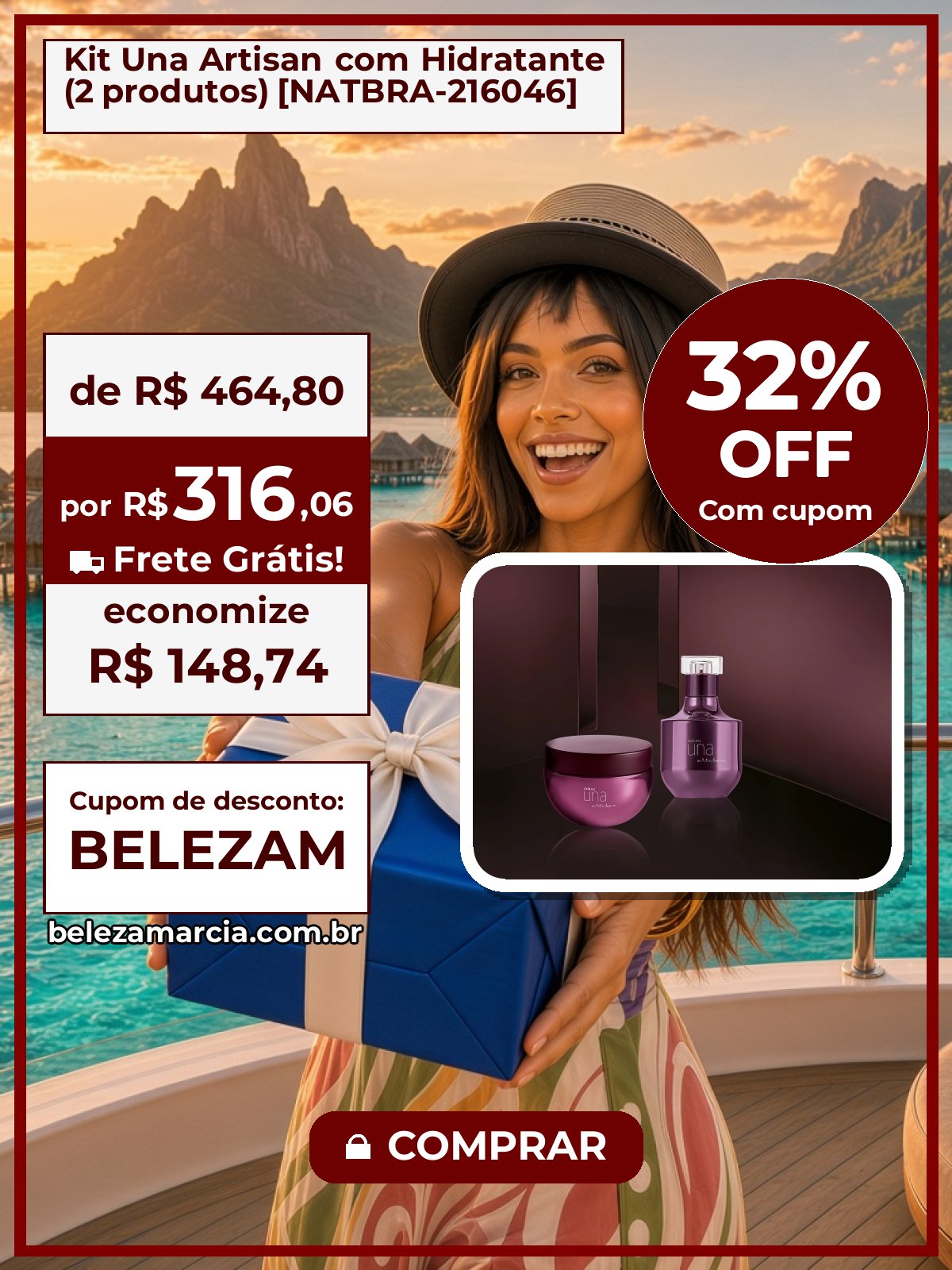 Kit Una Artisan com Hidratante (2 produtos) [NATBRA-216046]