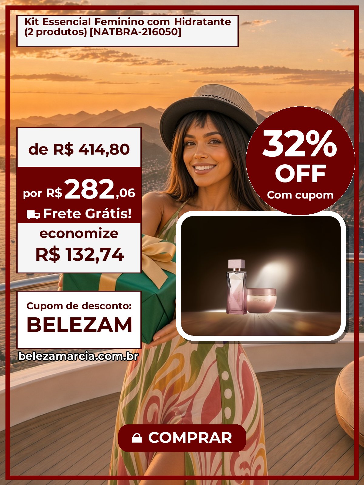 Kit Essencial Feminino com Hidratante (2 produtos) [NATBRA-216050]
