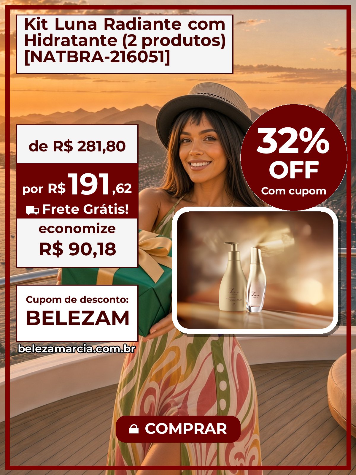 Kit Luna Radiante com Hidratante (2 produtos) [NATBRA-216051]