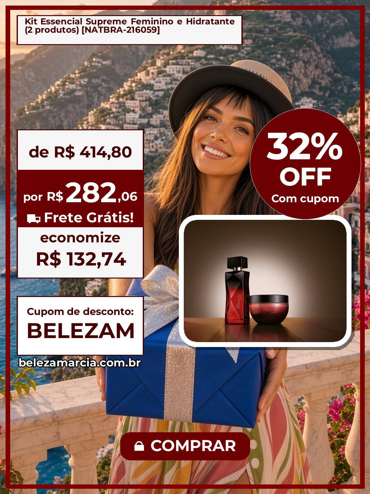Kit Essencial Supreme Feminino e Hidratante (2 produtos) [NATBRA-216059]