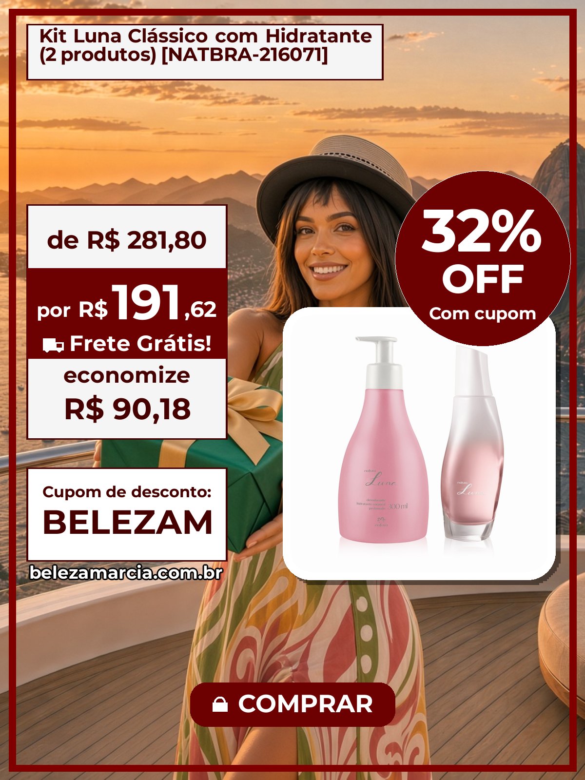 Kit Luna Clássico com Hidratante (2 produtos) [NATBRA-216071]