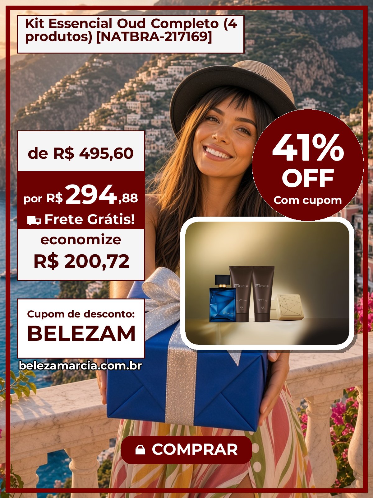 Kit Essencial Oud Completo (4 produtos) [NATBRA-217169]