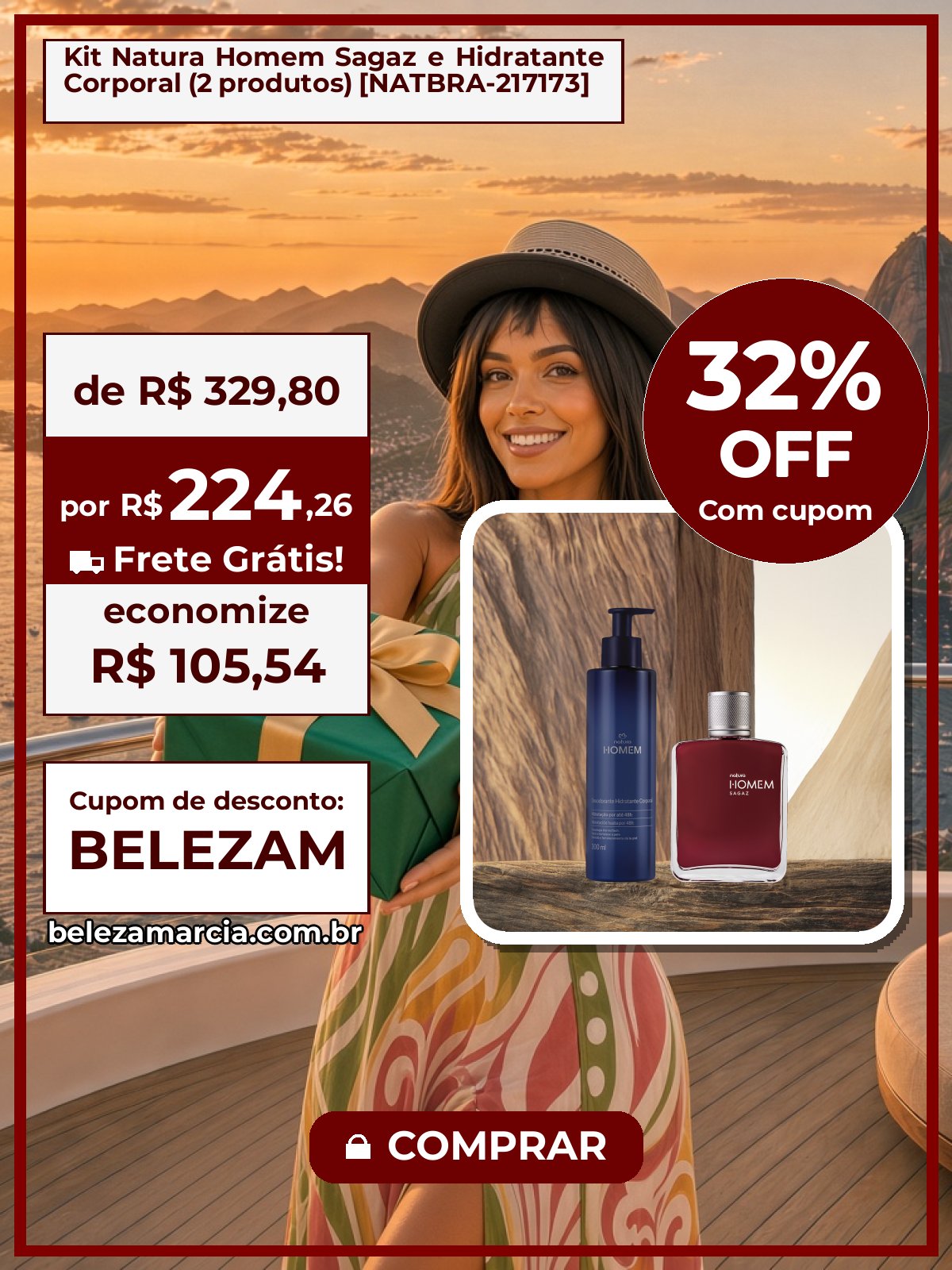 Kit Natura Homem Sagaz e Hidratante Corporal (2 produtos) [NATBRA-217173]