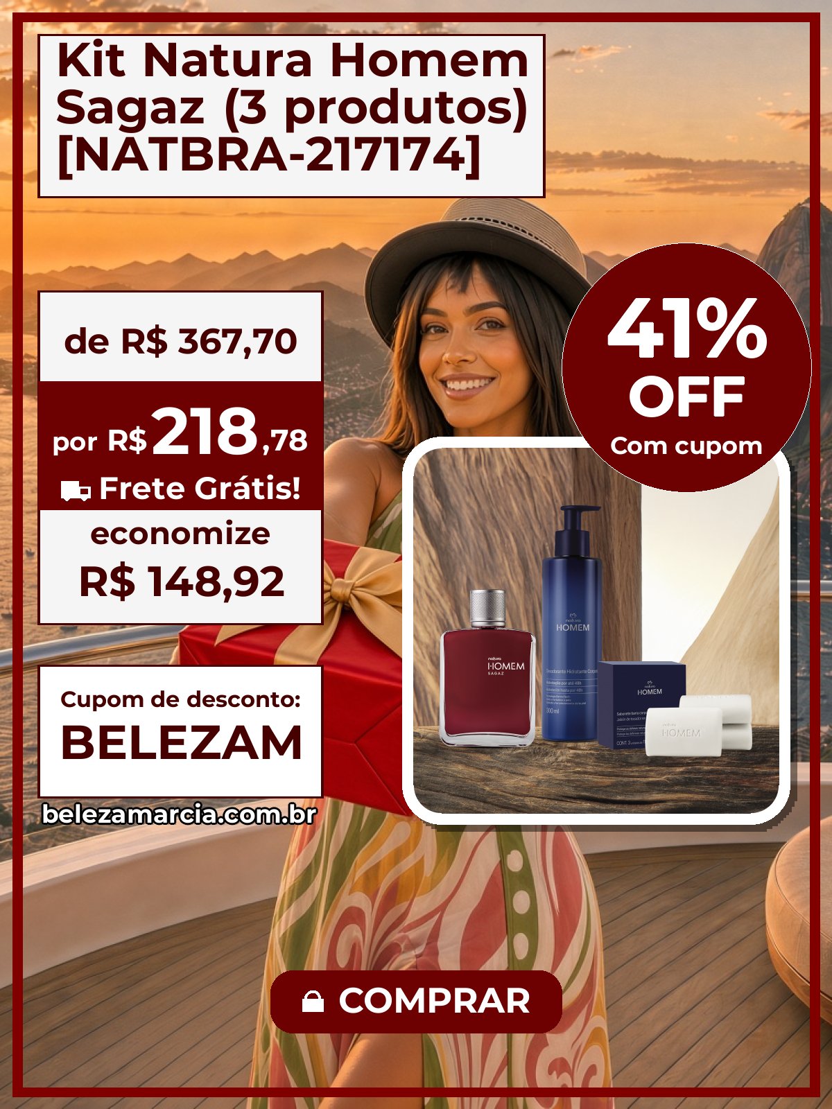 Kit Natura Homem Sagaz (3 produtos) [NATBRA-217174]
