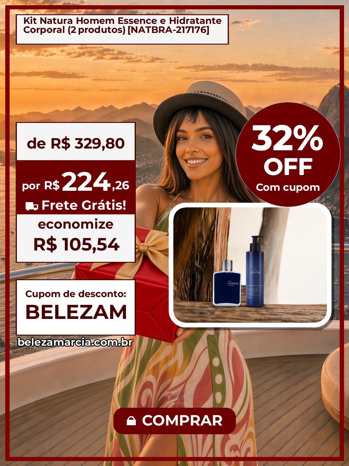 Kit Natura Homem Essence e Hidratante Corporal (2 produtos) [NATBRA-217176]