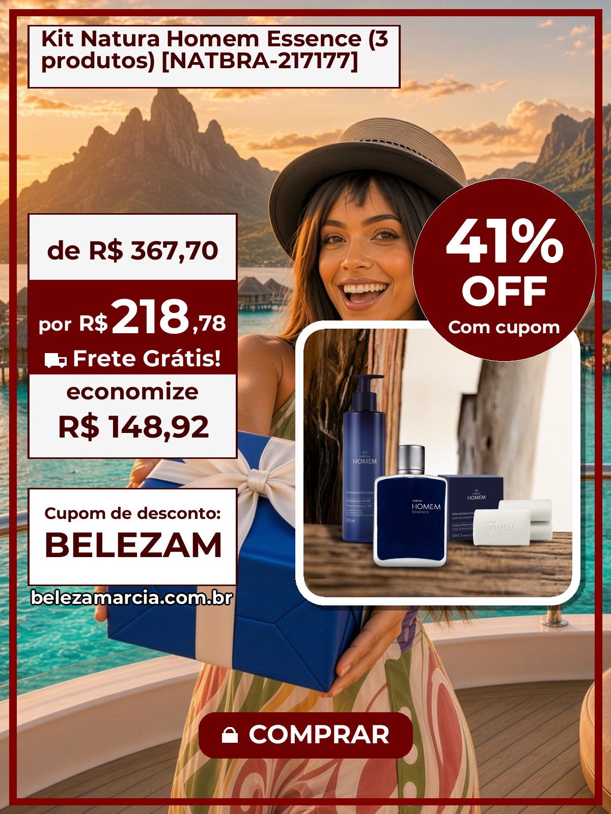 Kit Natura Homem Essence (3 produtos) [NATBRA-217177]