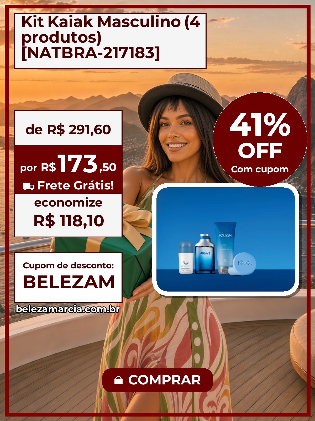 Kit Kaiak Masculino (4 produtos) [NATBRA-217183]