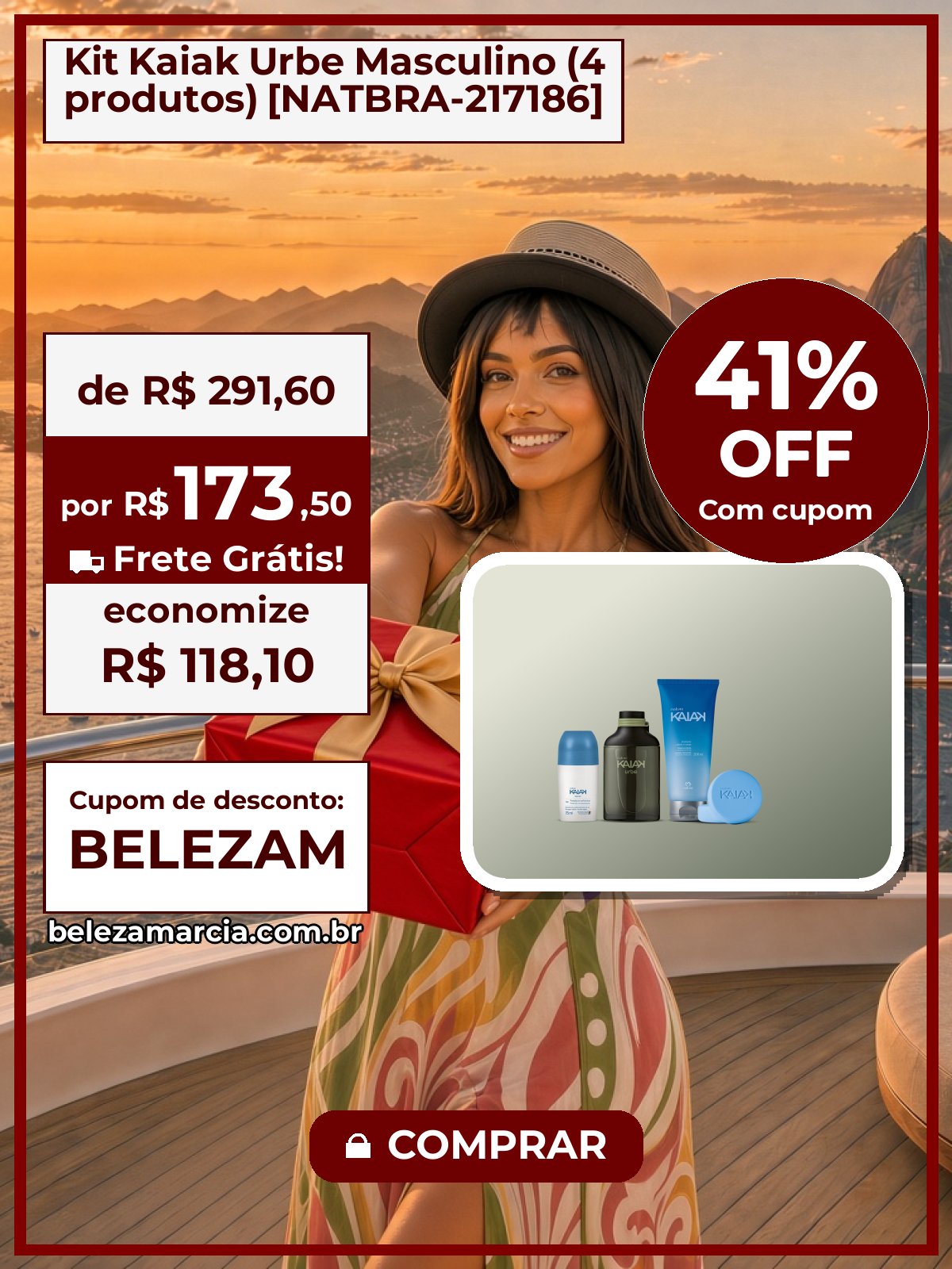 Kit Kaiak Urbe Masculino (4 produtos) [NATBRA-217186]