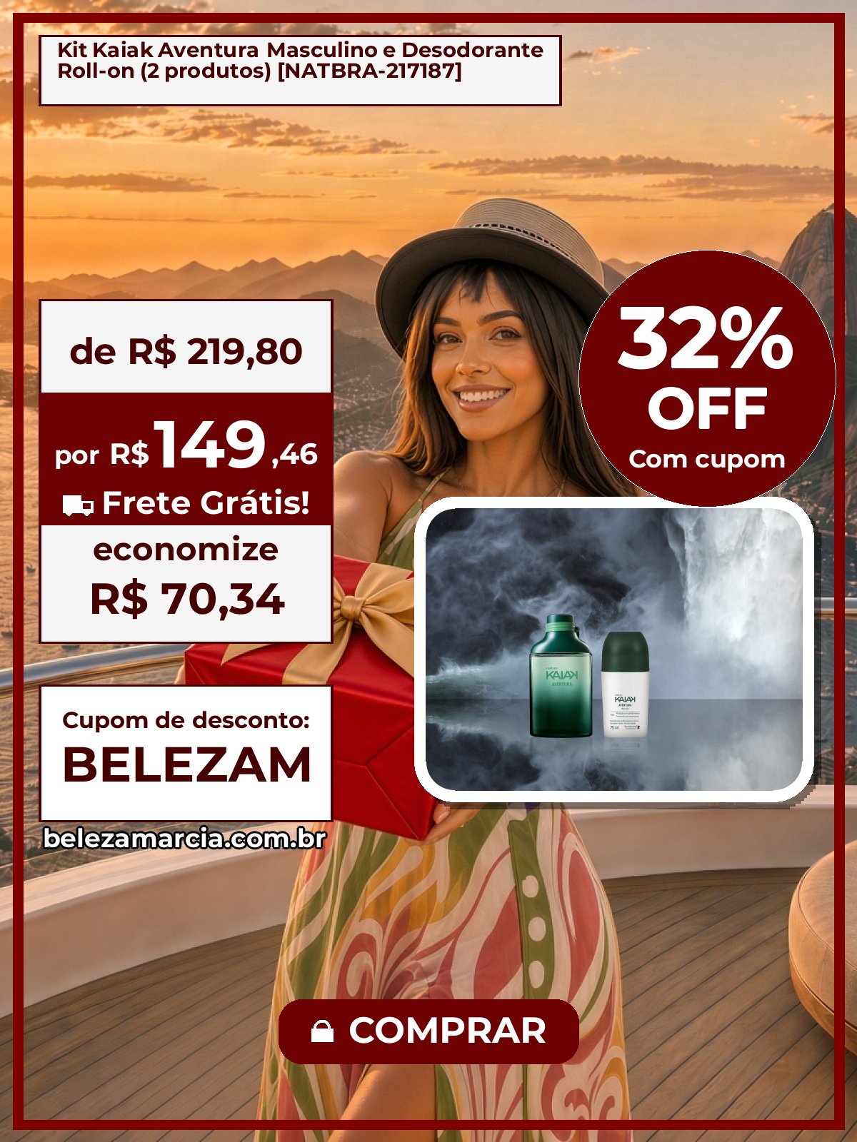 Kit Kaiak Aventura Masculino e Desodorante Roll-on (2 produtos) [NATBRA-217187]