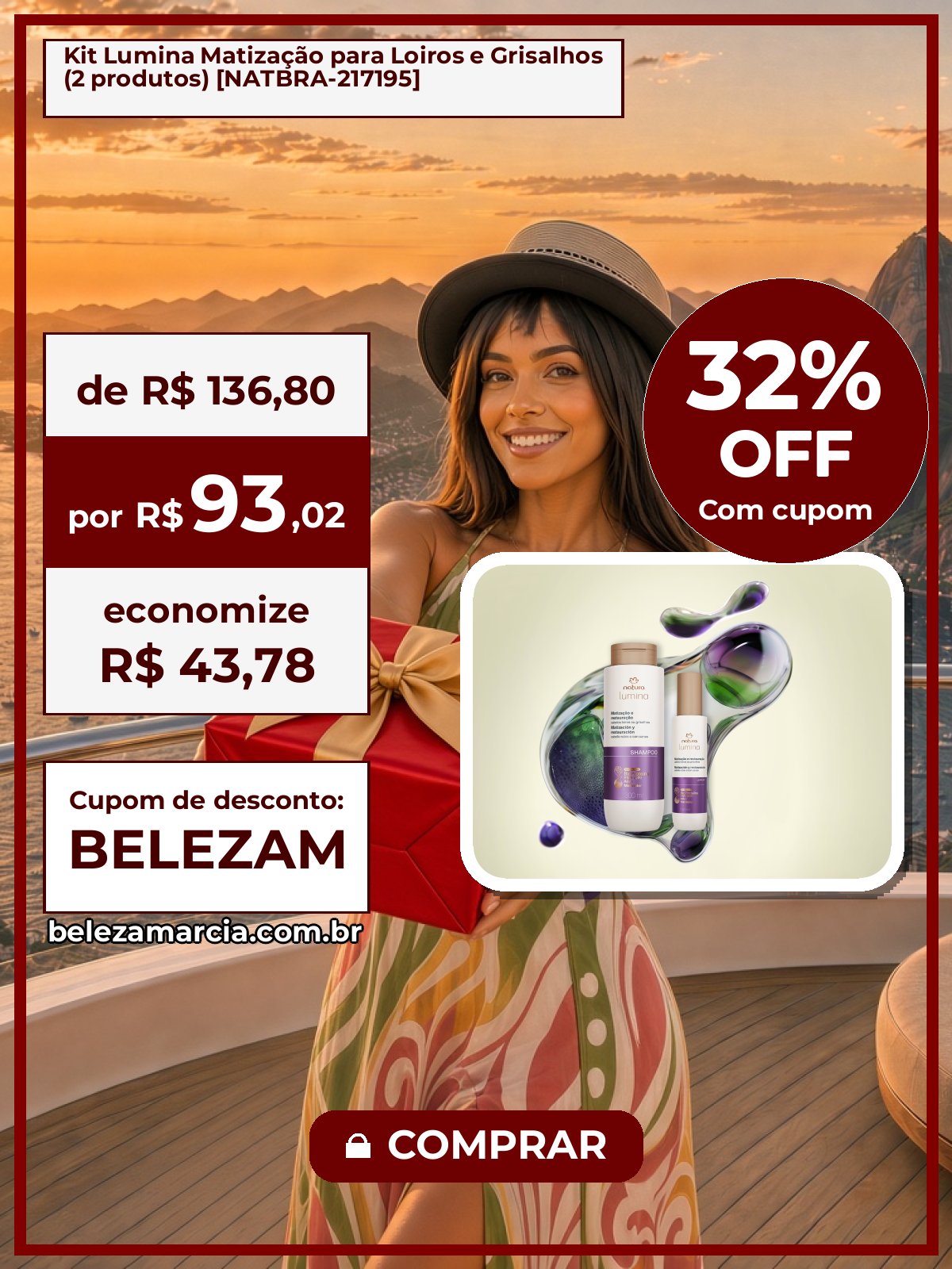 Kit Lumina Matização para Loiros e Grisalhos (2 produtos) [NATBRA-217195]