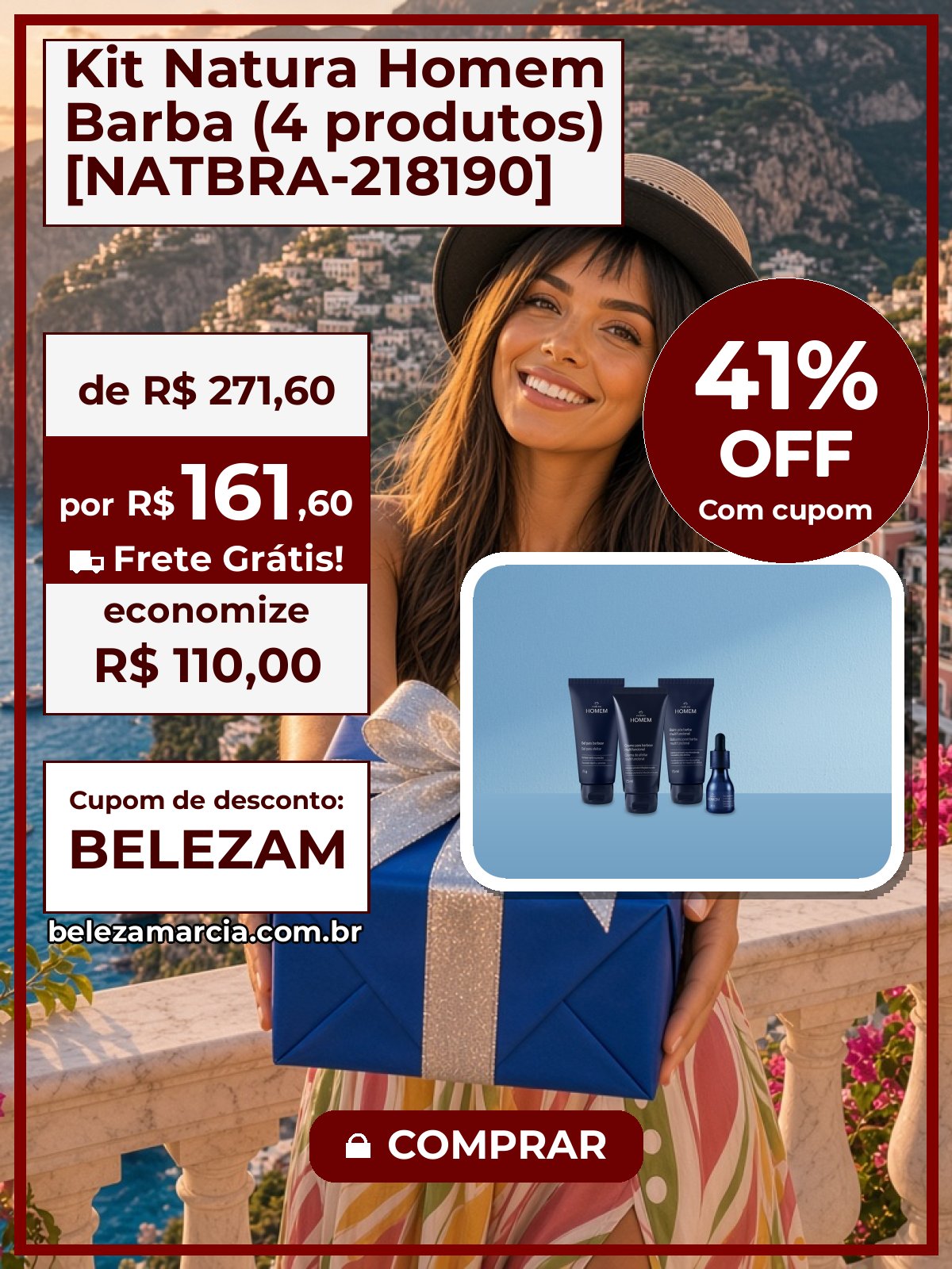Kit Natura Homem Barba (4 produtos) [NATBRA-218190]