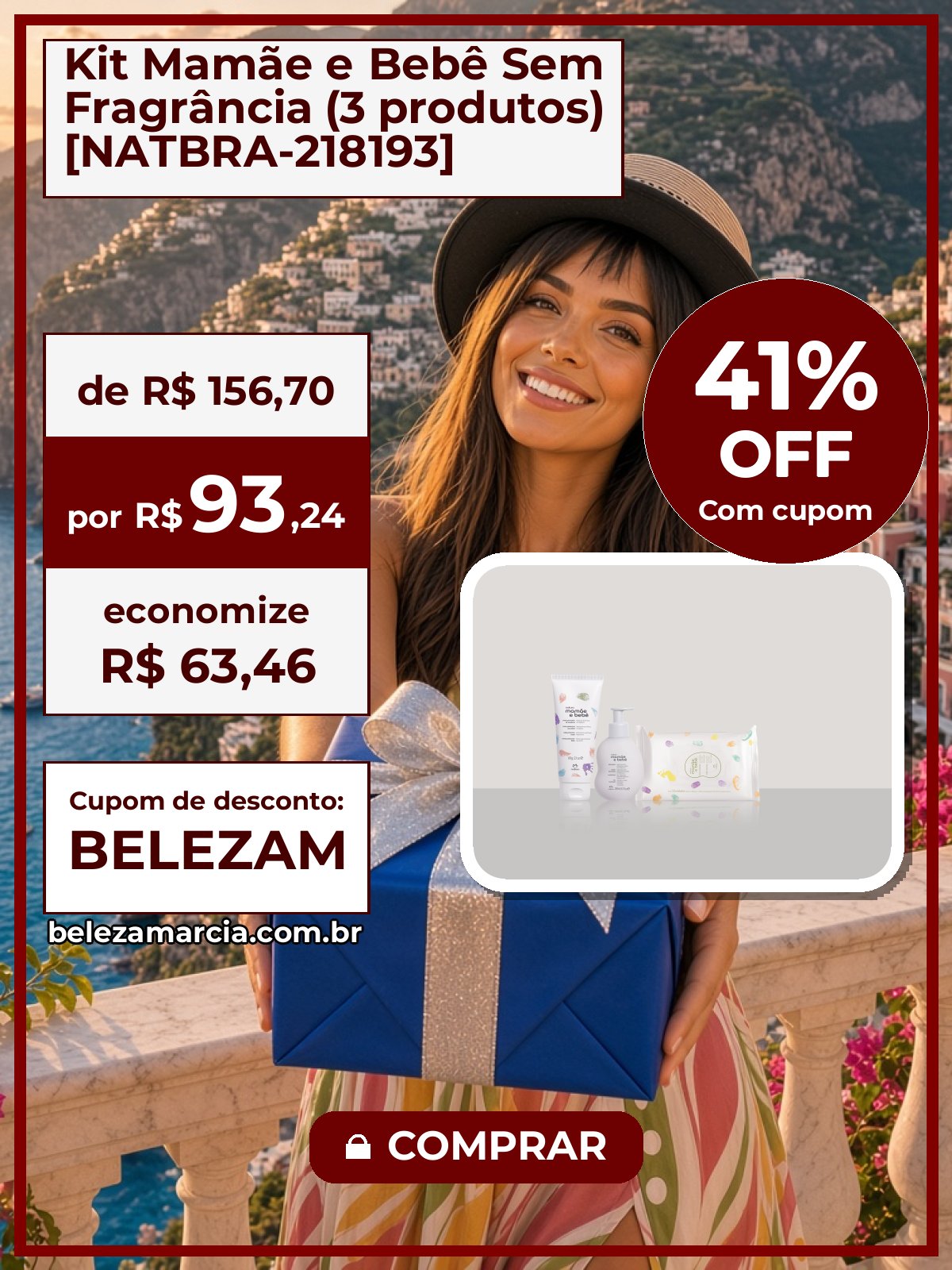 Kit Mamãe e Bebê Sem Fragrância (3 produtos) [NATBRA-218193]