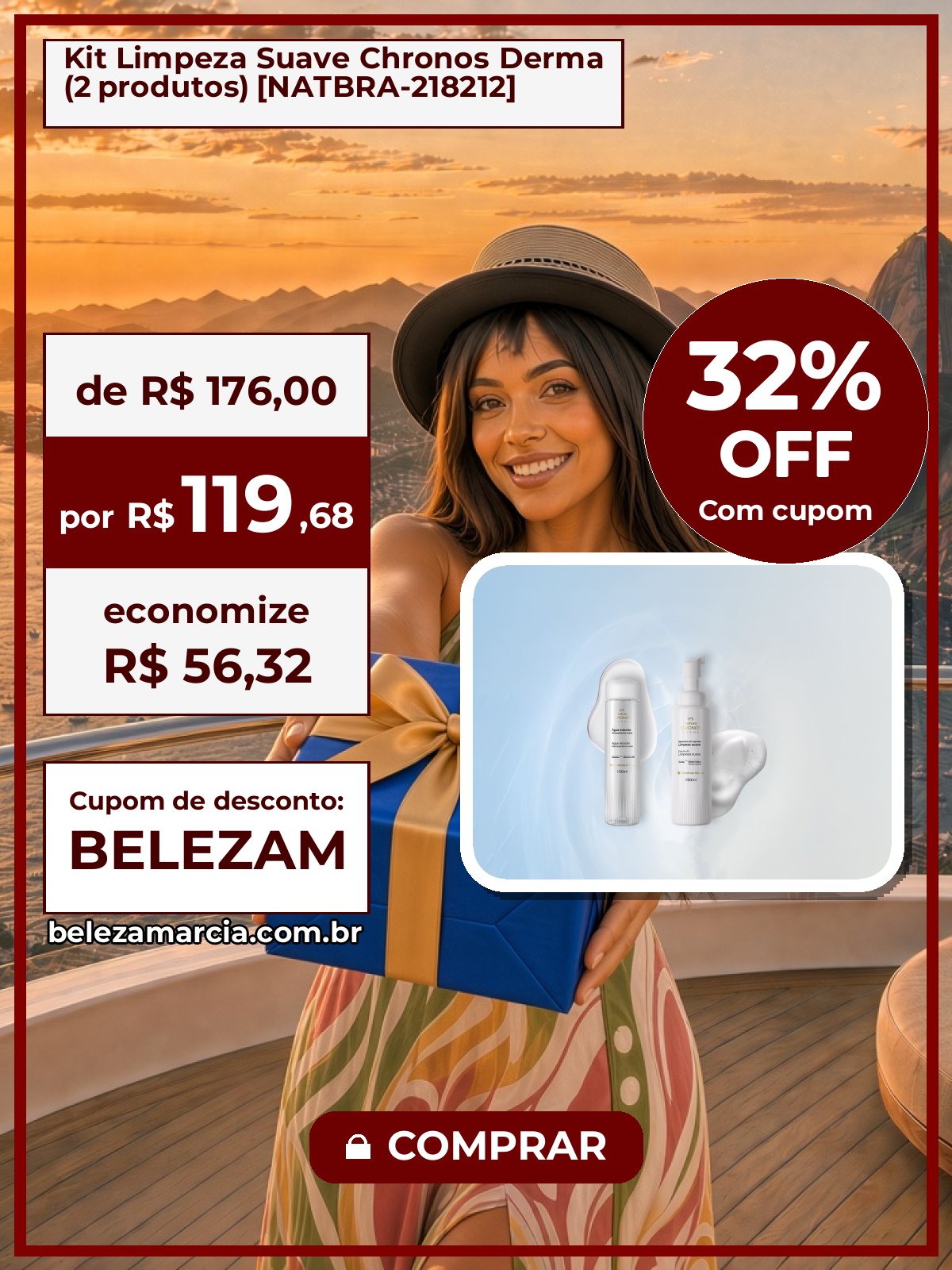Kit Limpeza Suave Chronos Derma (2 produtos) [NATBRA-218212]