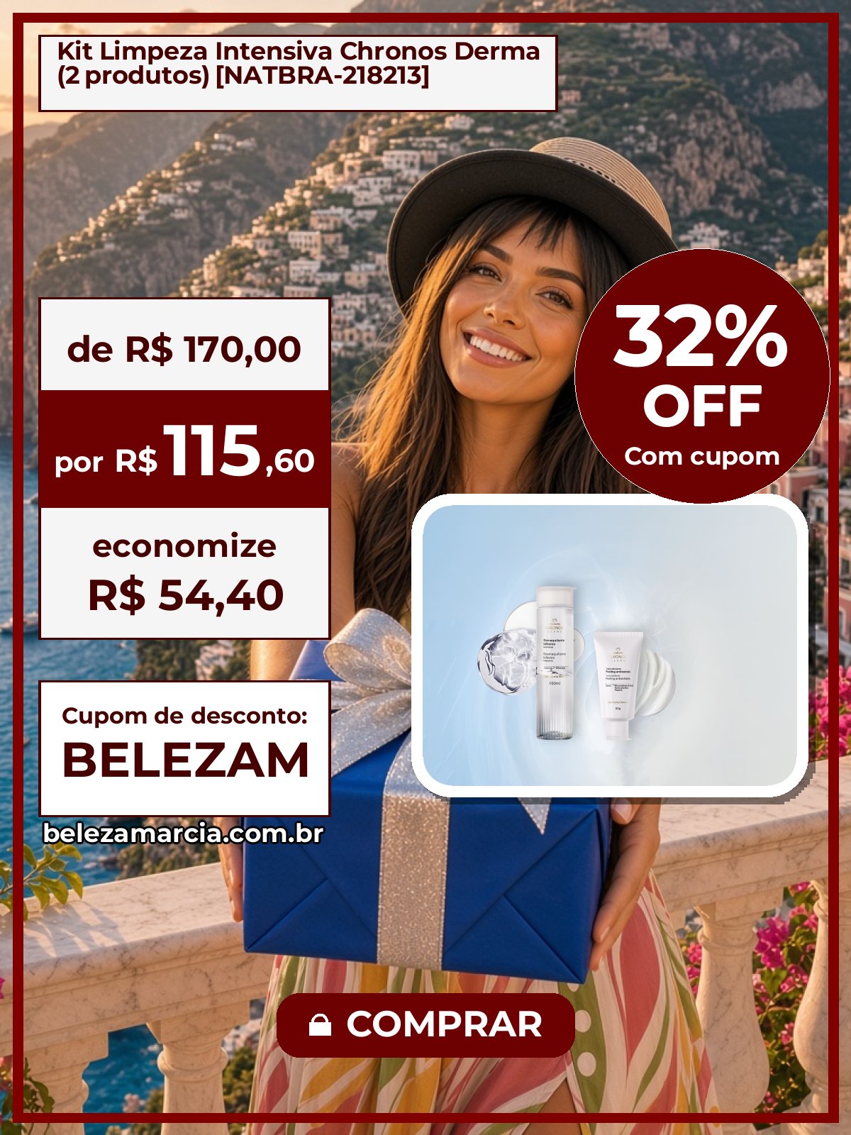 Kit Limpeza Intensiva Chronos Derma (2 produtos) [NATBRA-218213]