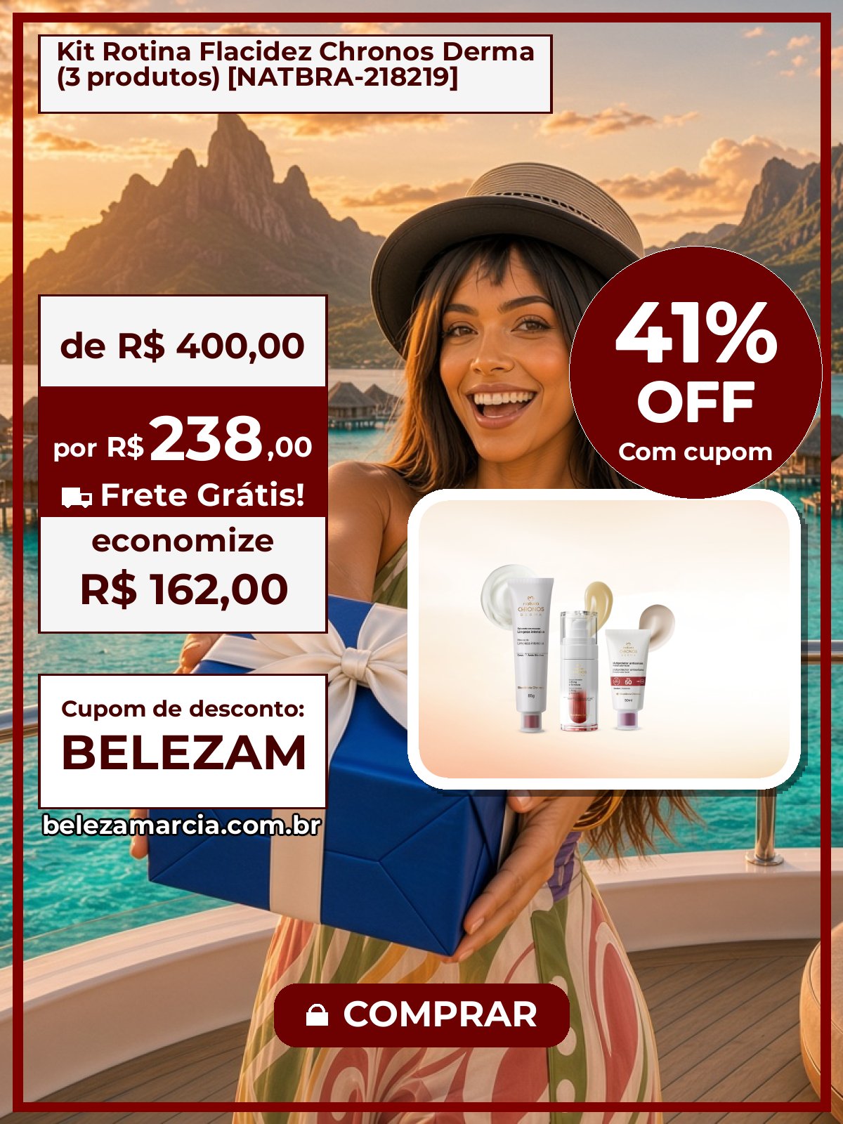 Kit Rotina Flacidez Chronos Derma (3 produtos) [NATBRA-218219]