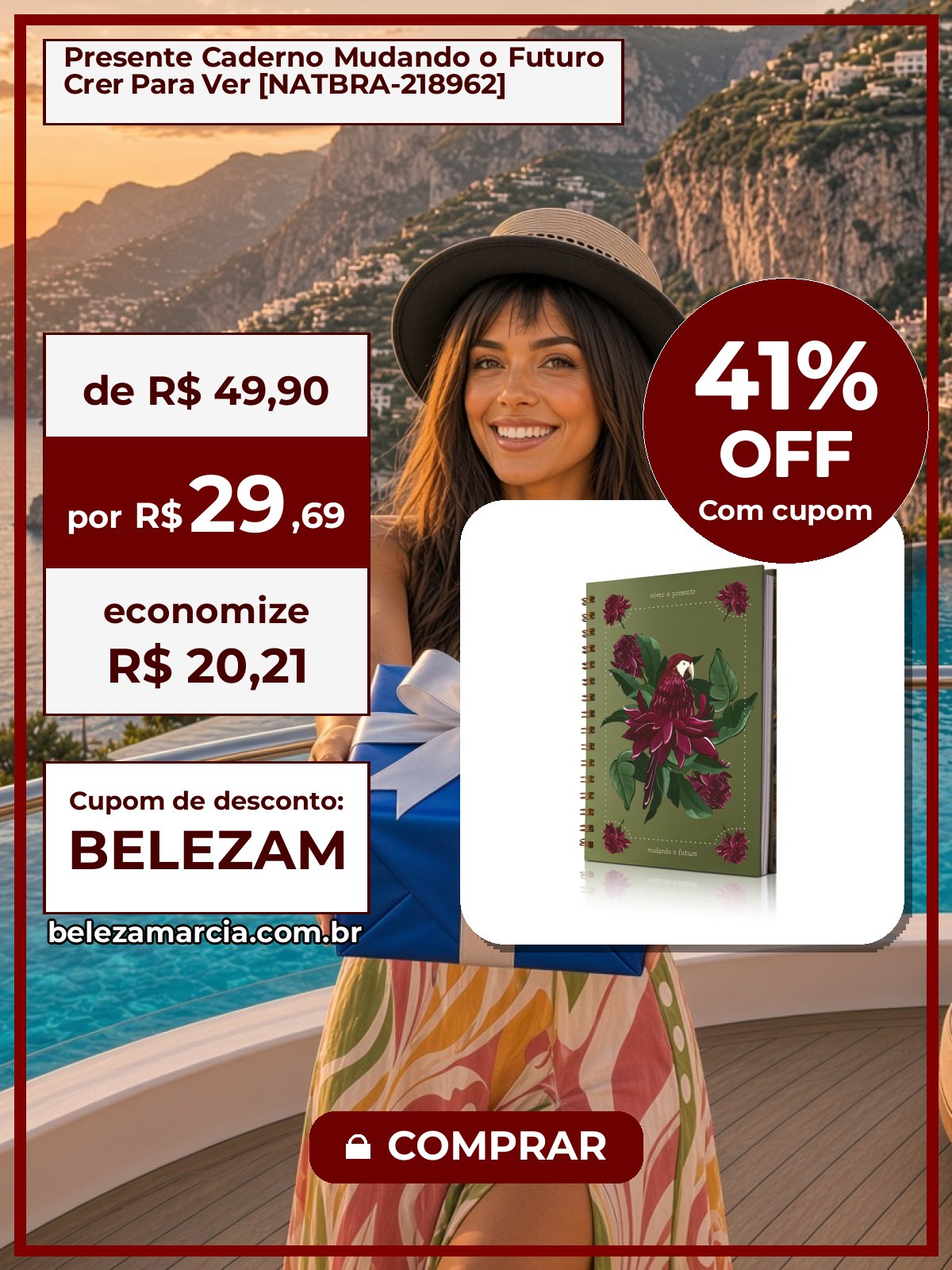 Presente Caderno Mudando o Futuro Crer Para Ver [NATBRA-218962]