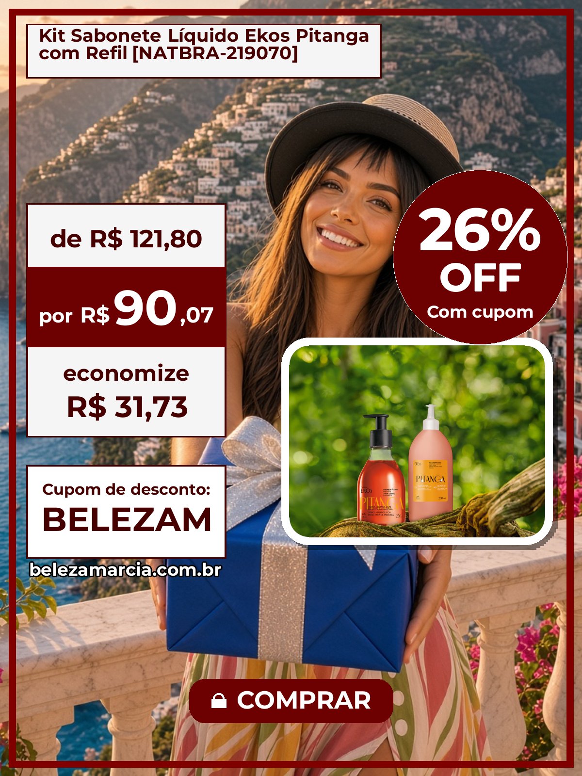 Kit Sabonete Líquido Ekos Pitanga com Refil [NATBRA-219070]