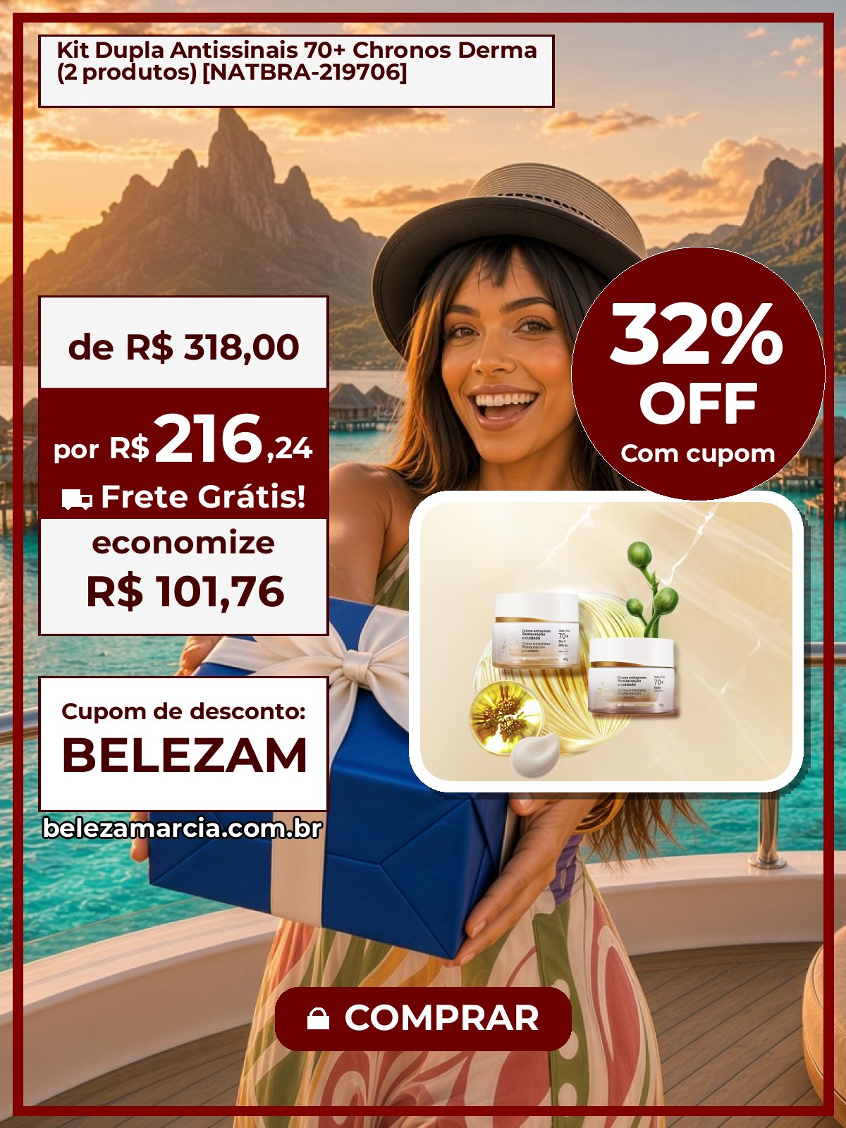 Kit Dupla Antissinais 70+ Chronos Derma (2 produtos) [NATBRA-219706]