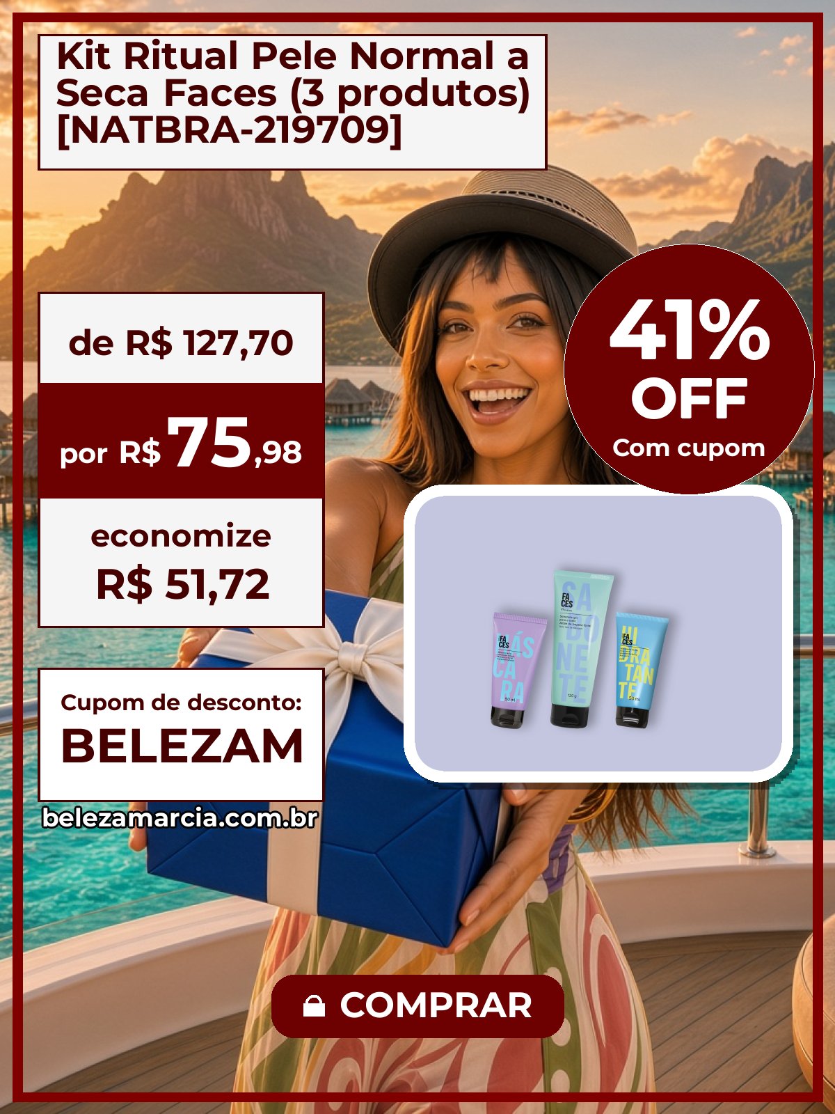 Kit Ritual Pele Normal a Seca Faces (3 produtos) [NATBRA-219709]