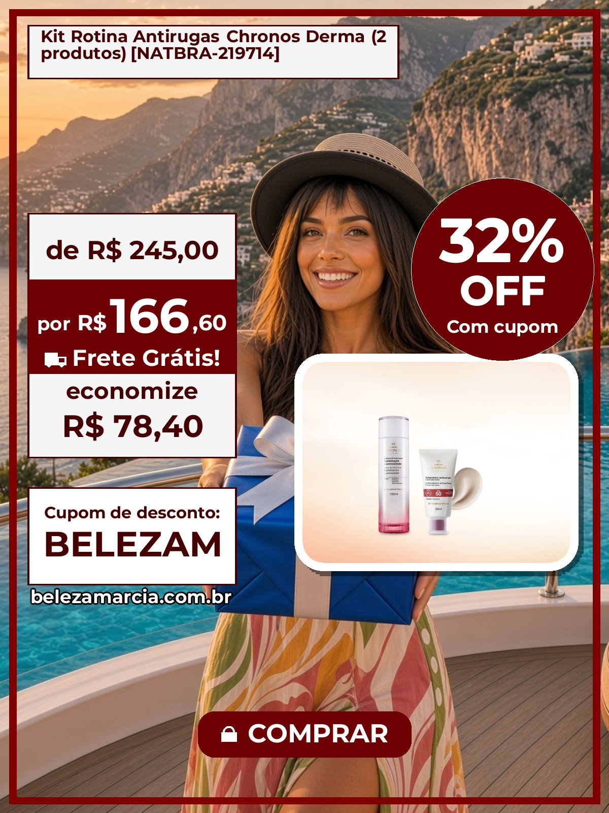 Kit Rotina Antirugas Chronos Derma (2 produtos) [NATBRA-219714]