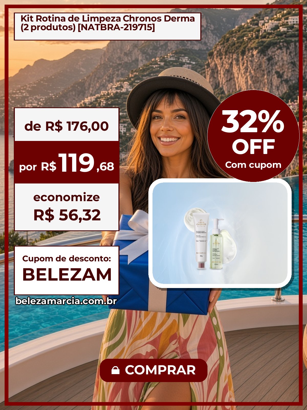 Kit Rotina de Limpeza Chronos Derma (2 produtos) [NATBRA-219715]
