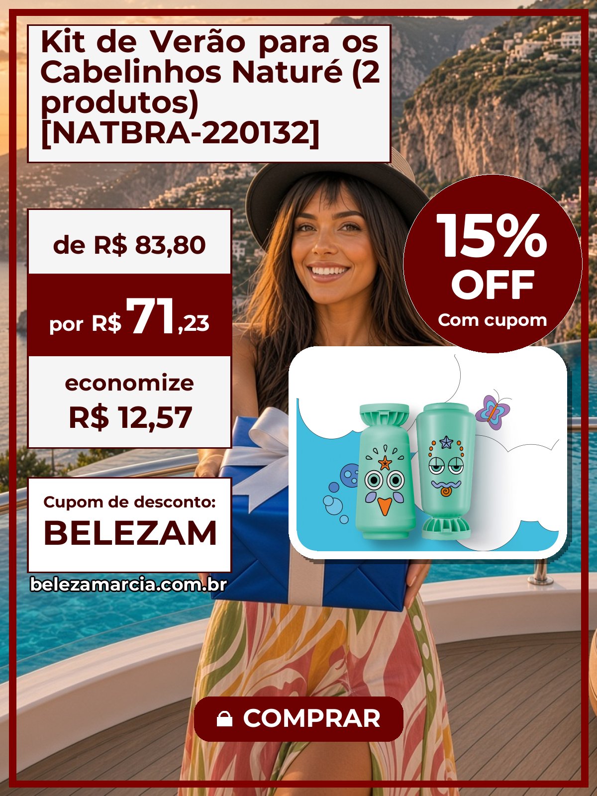 Kit de Verão para os Cabelinhos Naturé (2 produtos) [NATBRA-220132]