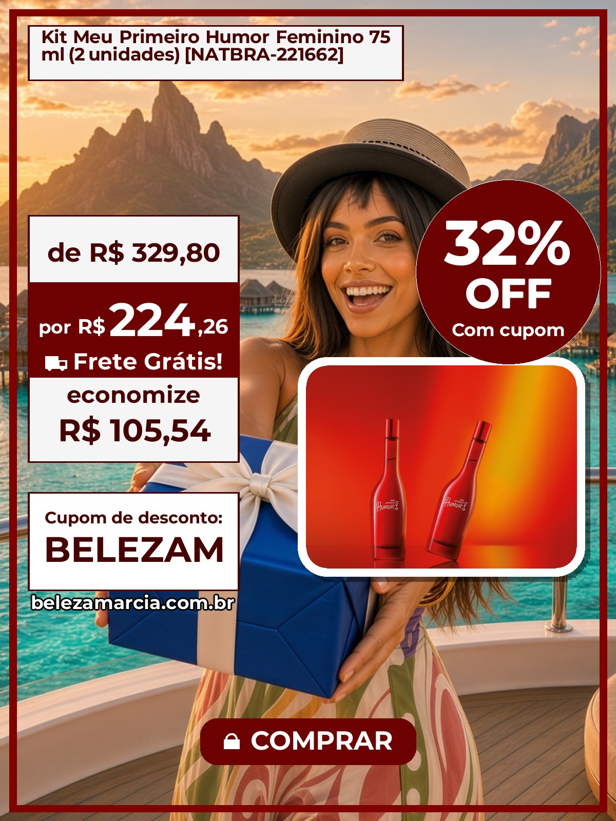 Kit Meu Primeiro Humor Feminino 75 ml (2 unidades) [NATBRA-221662]