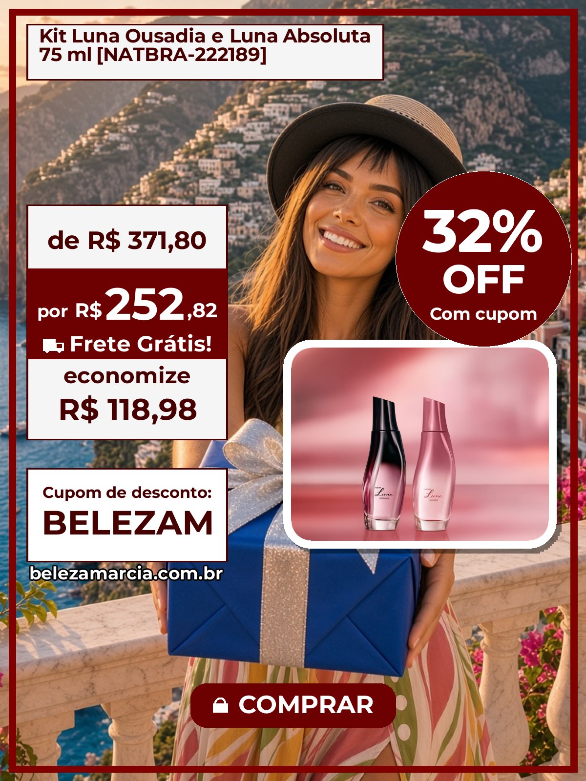 Kit Luna Ousadia e Luna Absoluta 75 ml [NATBRA-222189]