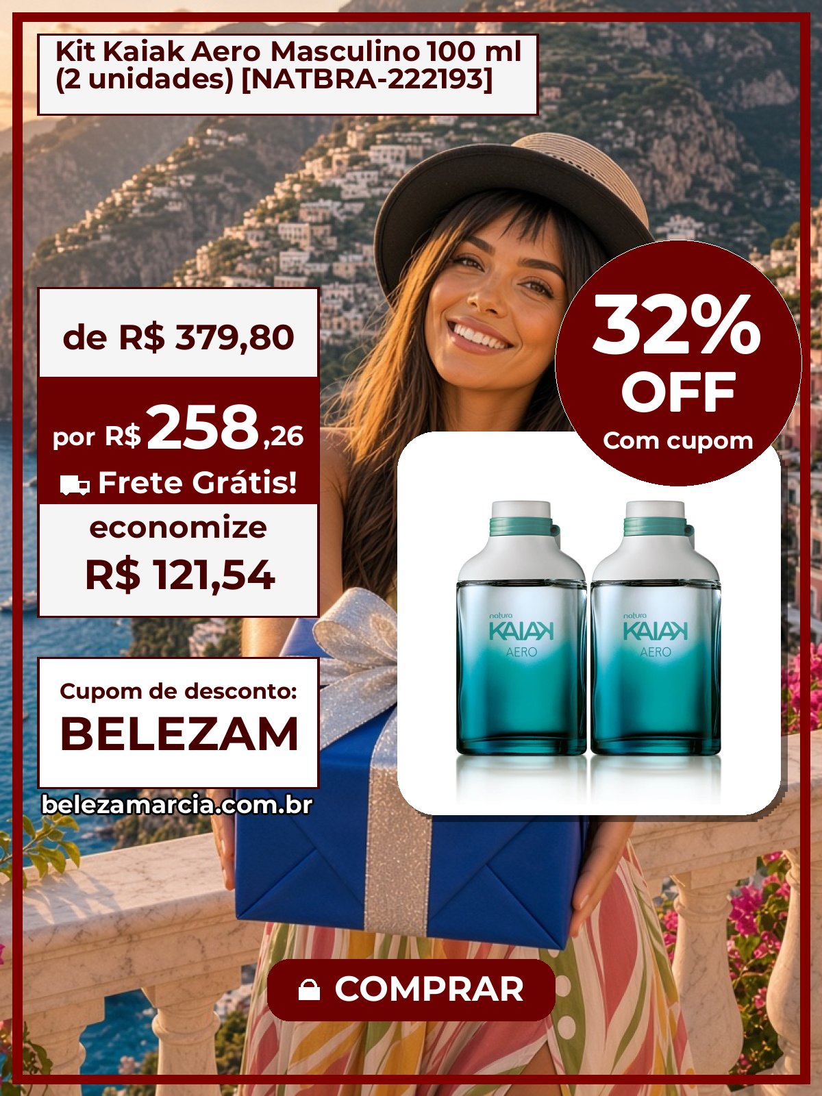 Kit Kaiak Aero Masculino 100 ml (2 unidades) [NATBRA-222193]