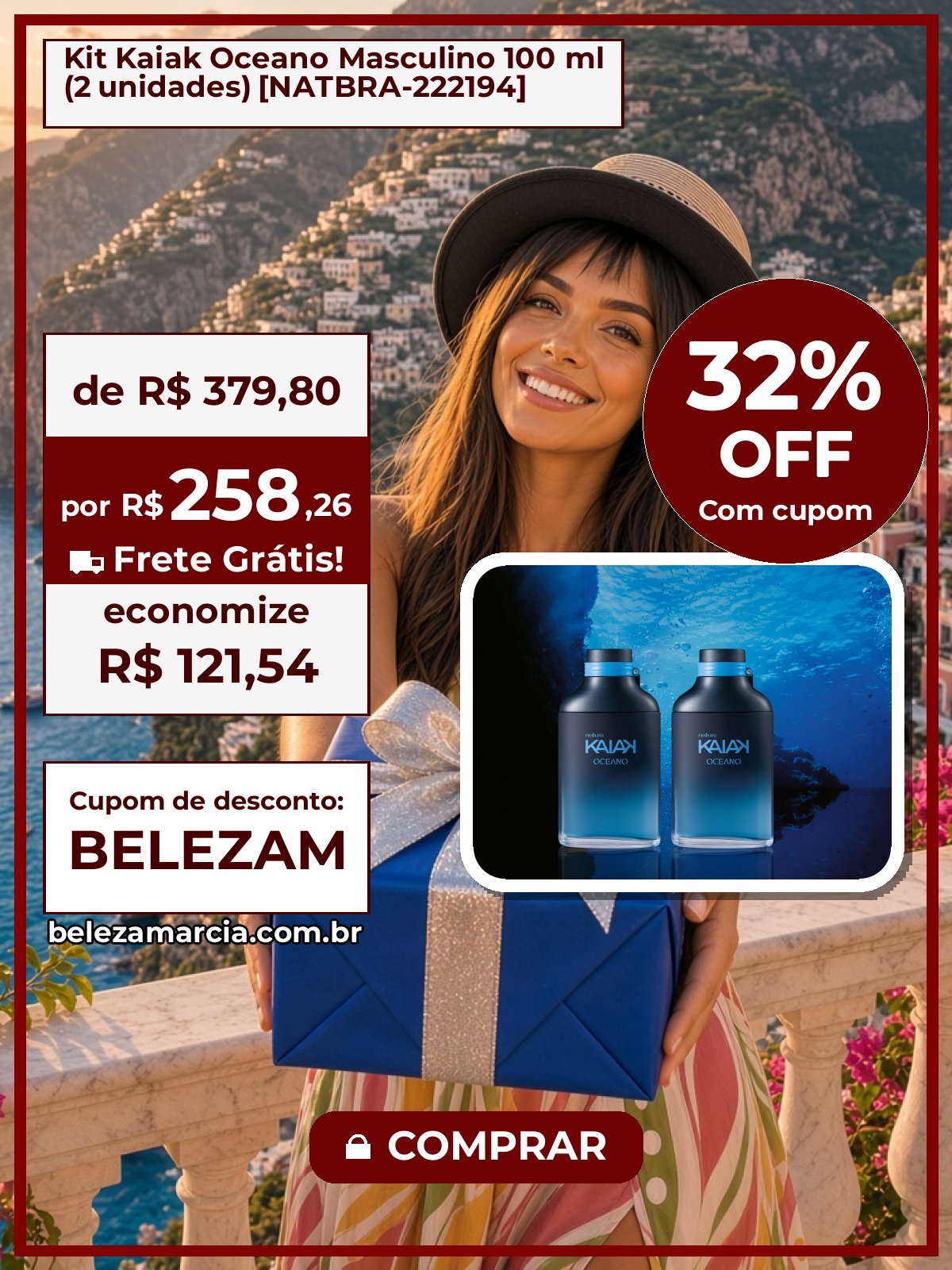 Kit Kaiak Oceano Masculino 100 ml (2 unidades) [NATBRA-222194]