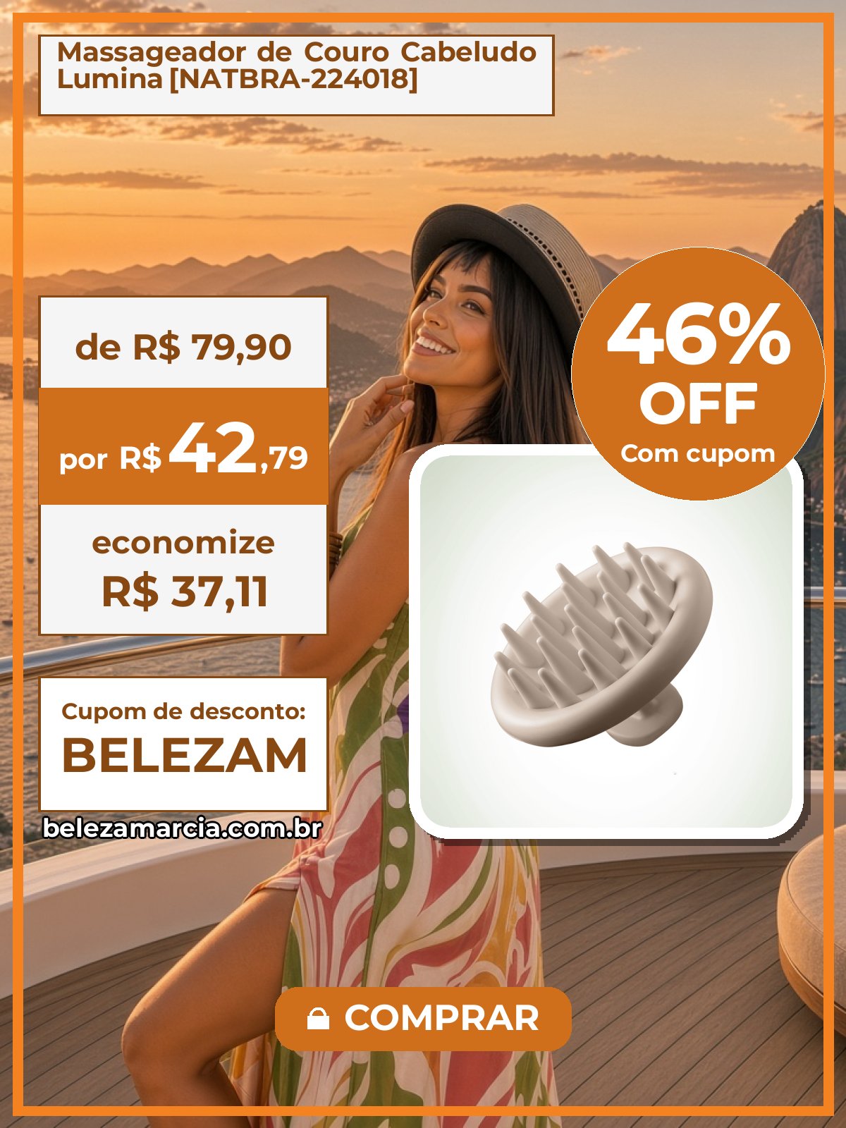 Massageador de Couro Cabeludo Lumina [NATBRA-224018]