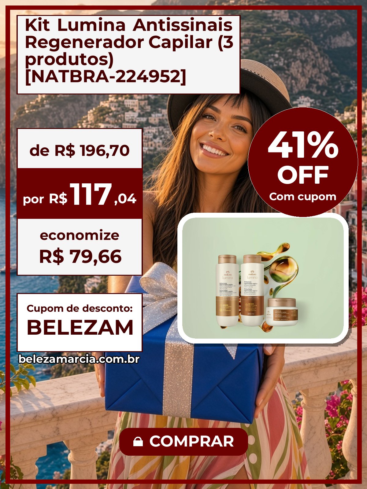 Kit Lumina Antissinais Regenerador Capilar (3 produtos) [NATBRA-224952]