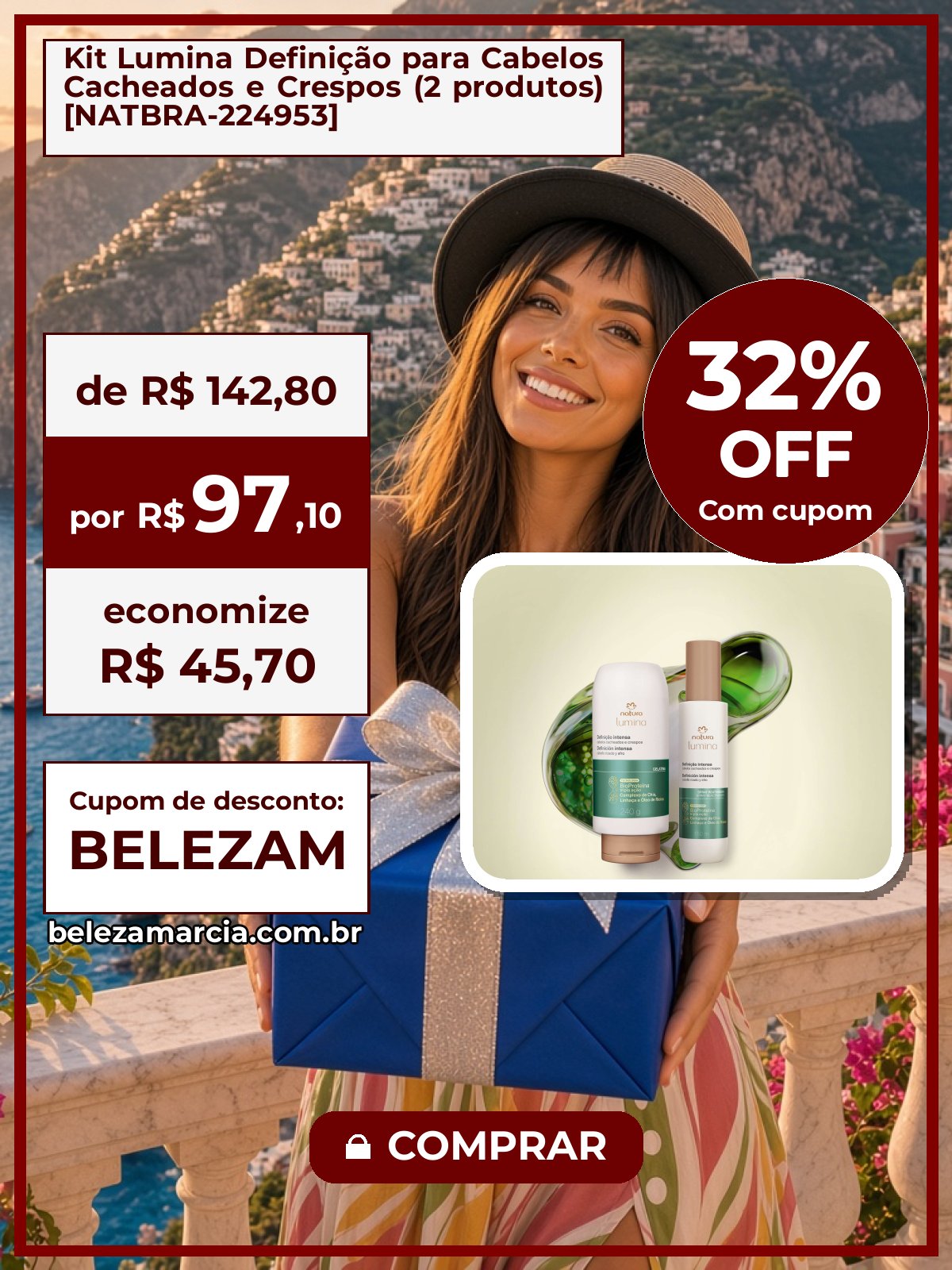 Kit Lumina Definição para Cabelos Cacheados e Crespos (2 produtos) [NATBRA-224953]