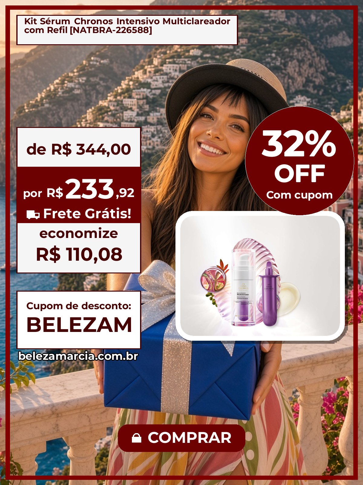 Kit Sérum Chronos Intensivo Multiclareador com Refil [NATBRA-226588]