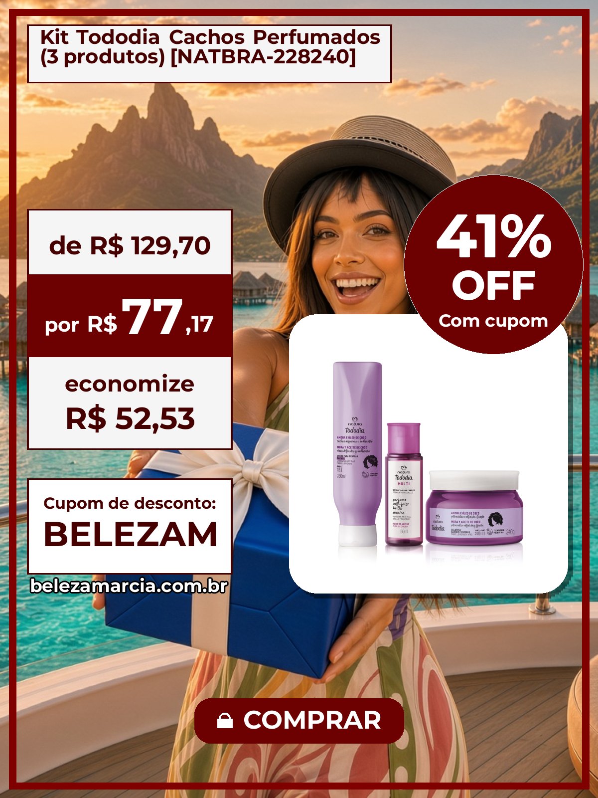 Kit Tododia Cachos Perfumados (3 produtos) [NATBRA-228240]